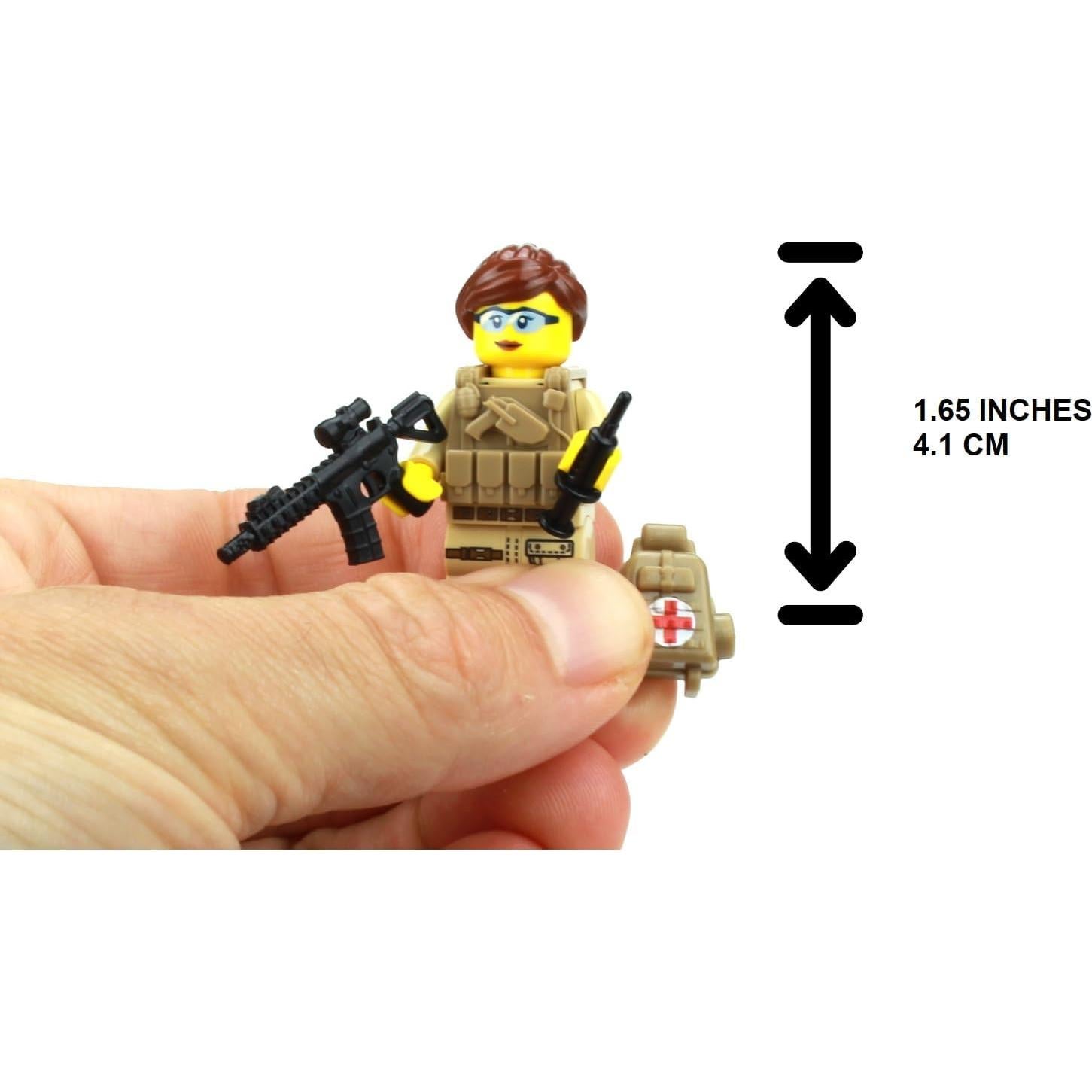 Minifigura Militar Mujer de Valor Battle Brick 4.06 cm