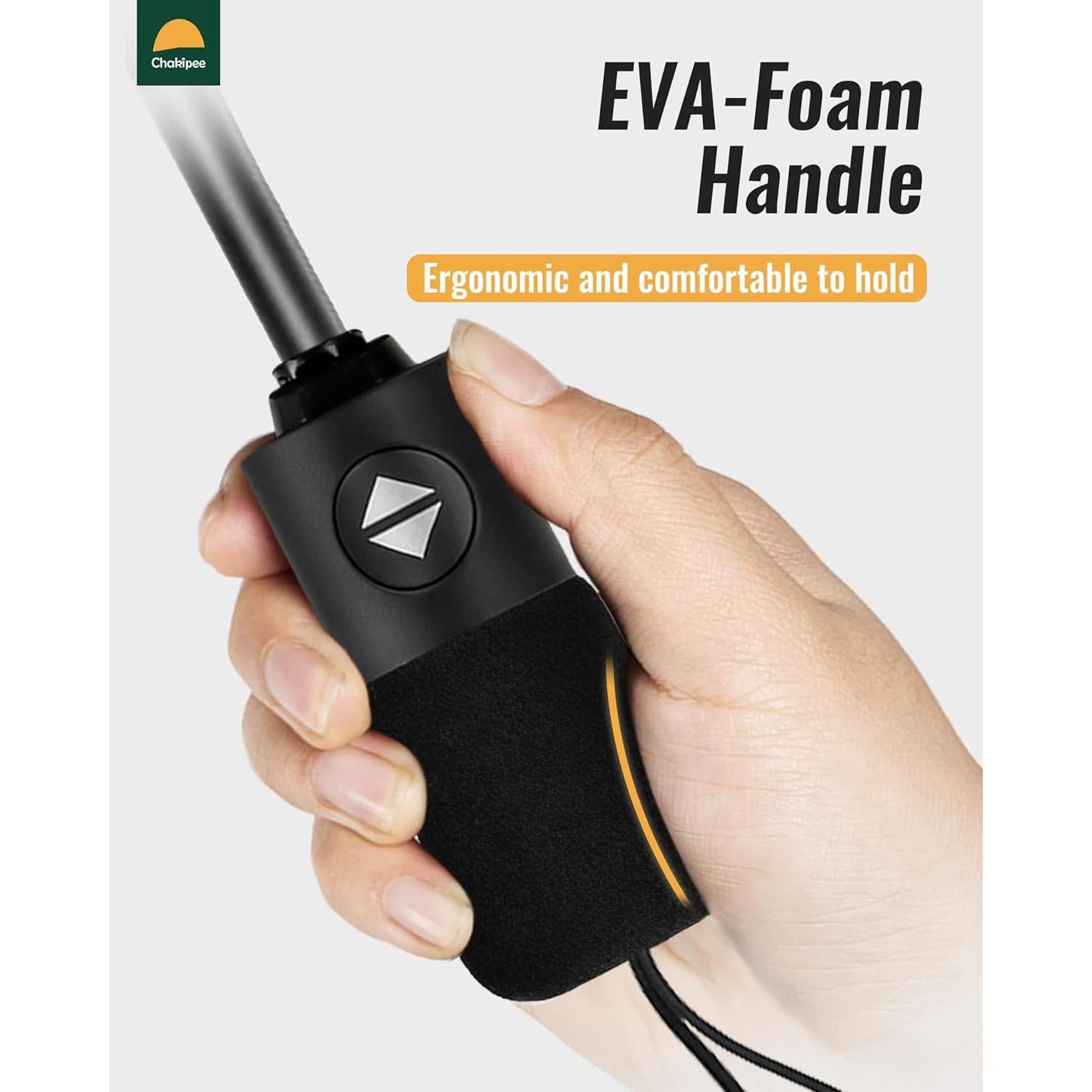 Paraguas Compacto Automático Resistente al Viento 210T Negro