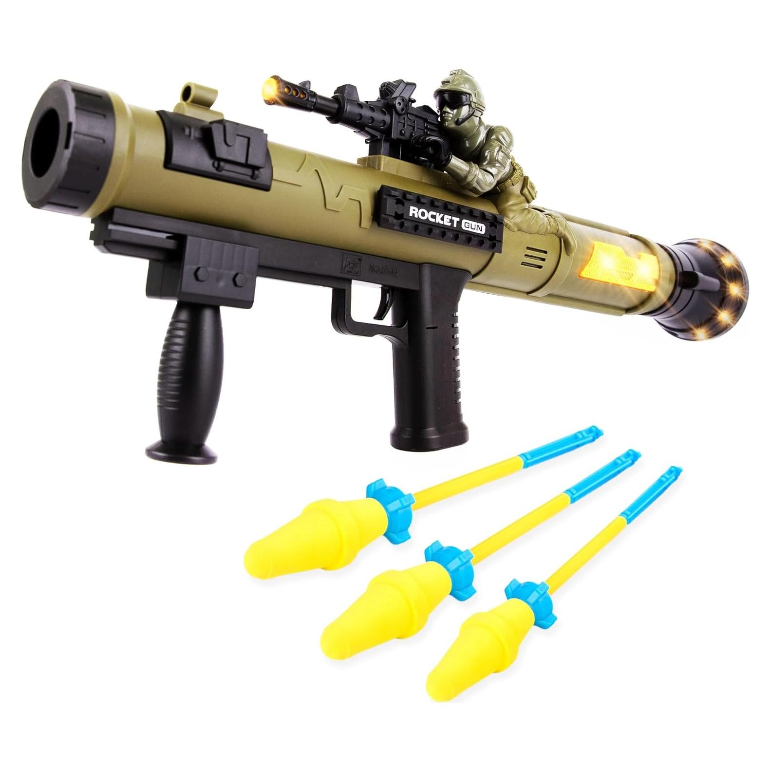 Lanzador de Cohetes ArtCreativity con 3 Cohetes de Espuma