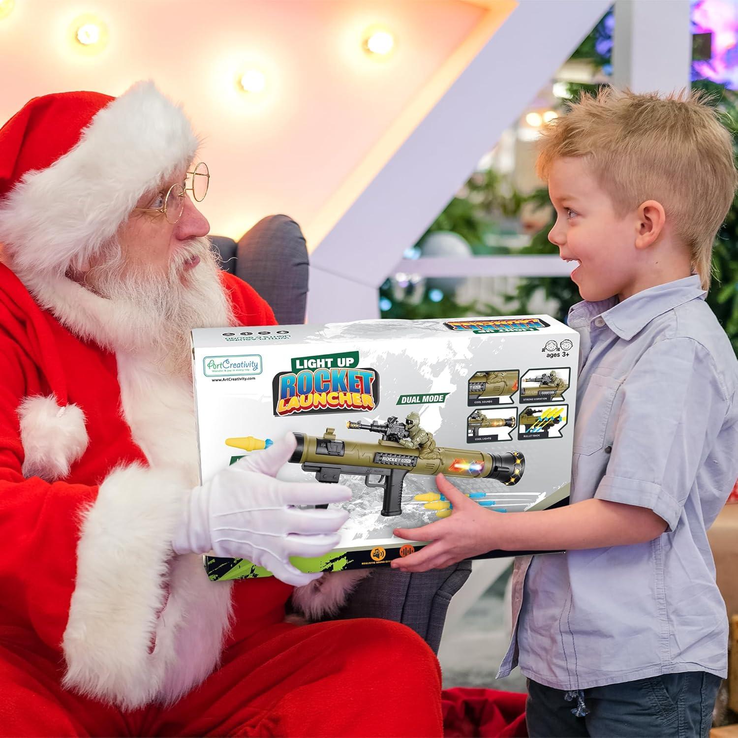 Lanzador de Cohetes ArtCreativity con 3 Cohetes de Espuma