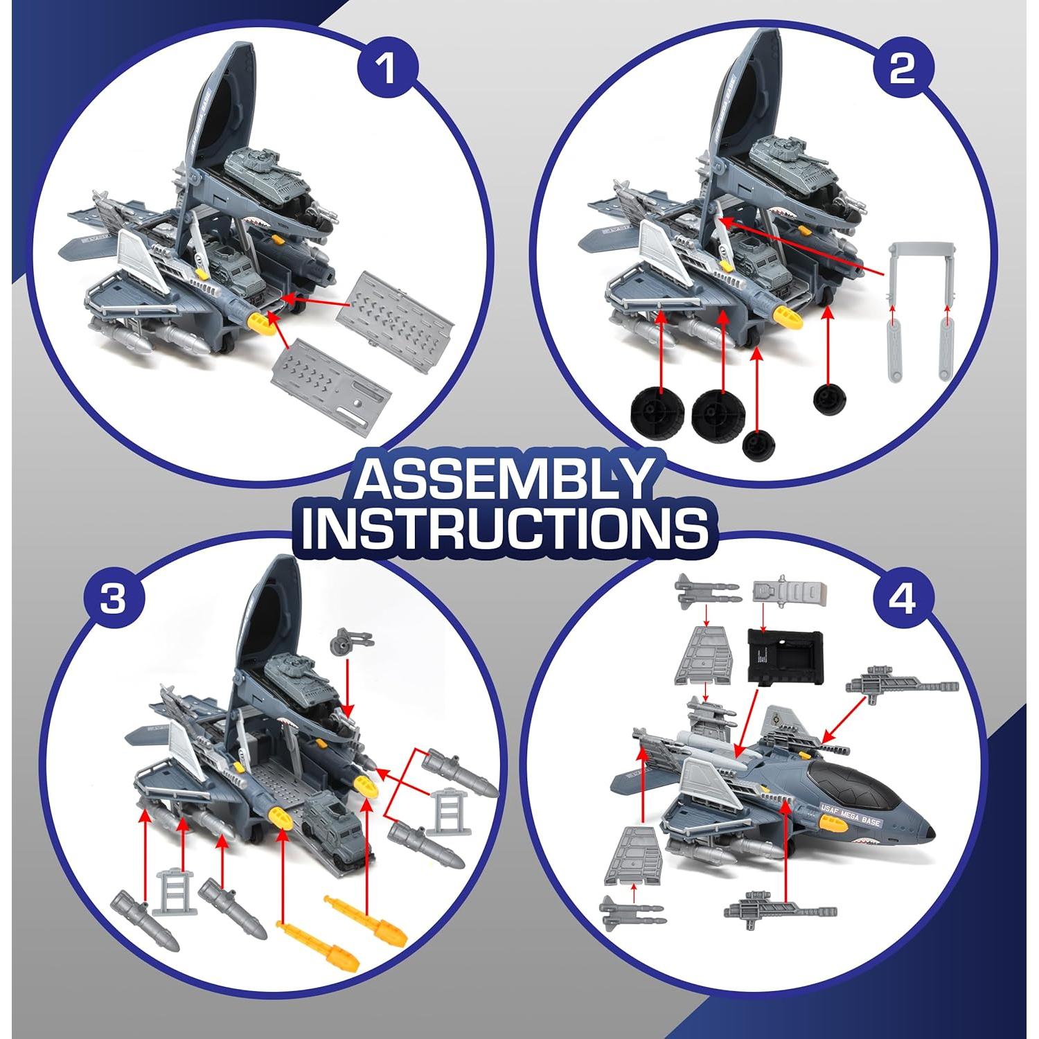Juguete de avión de combate Brooklyn Lollipops Mega Raptor