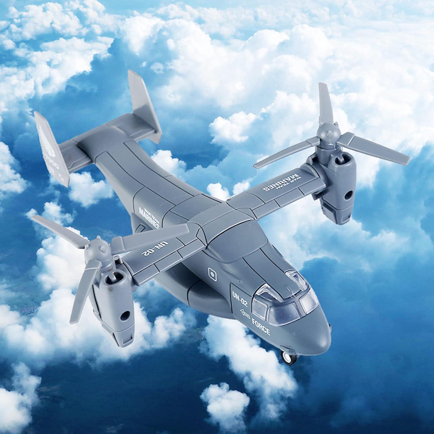 Juguete Helicóptero Militar OTONOPI V-22 con Luces y Sonidos