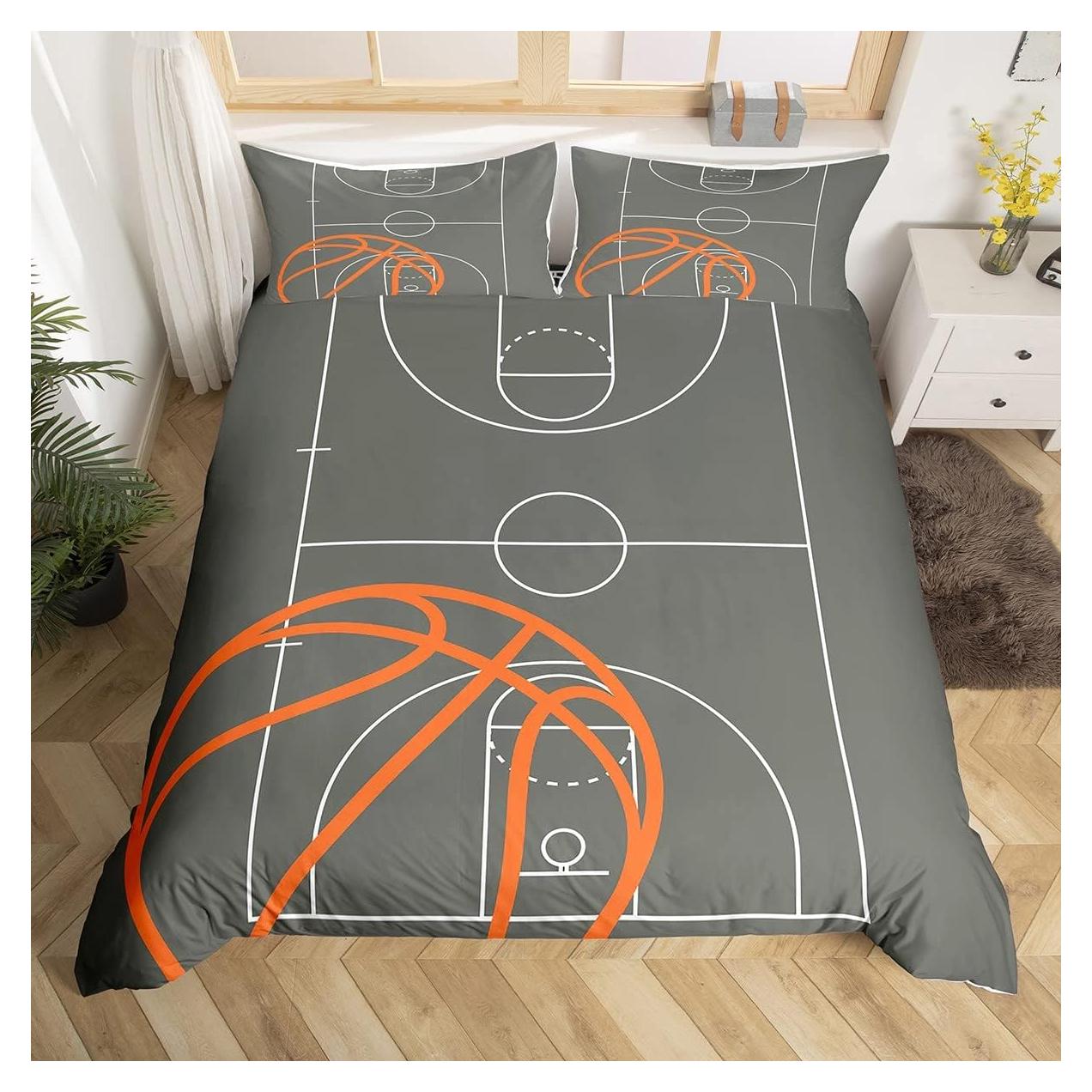 Juego de Ropa de Cama King Castle Fairy Baloncesto Geométrico