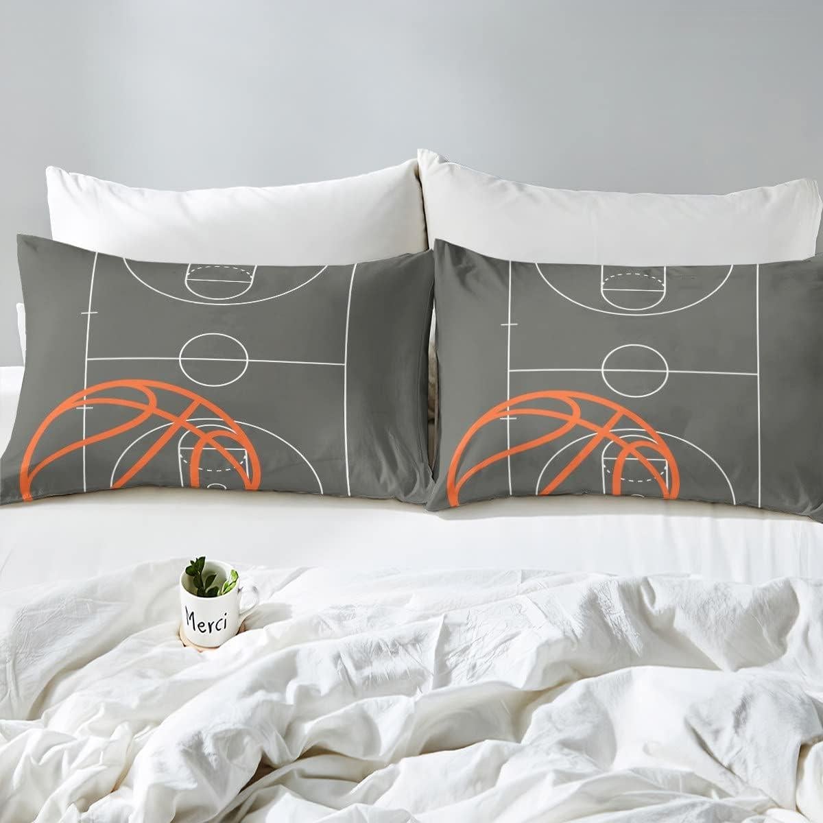 Juego de Ropa de Cama King Castle Fairy Baloncesto Geométrico