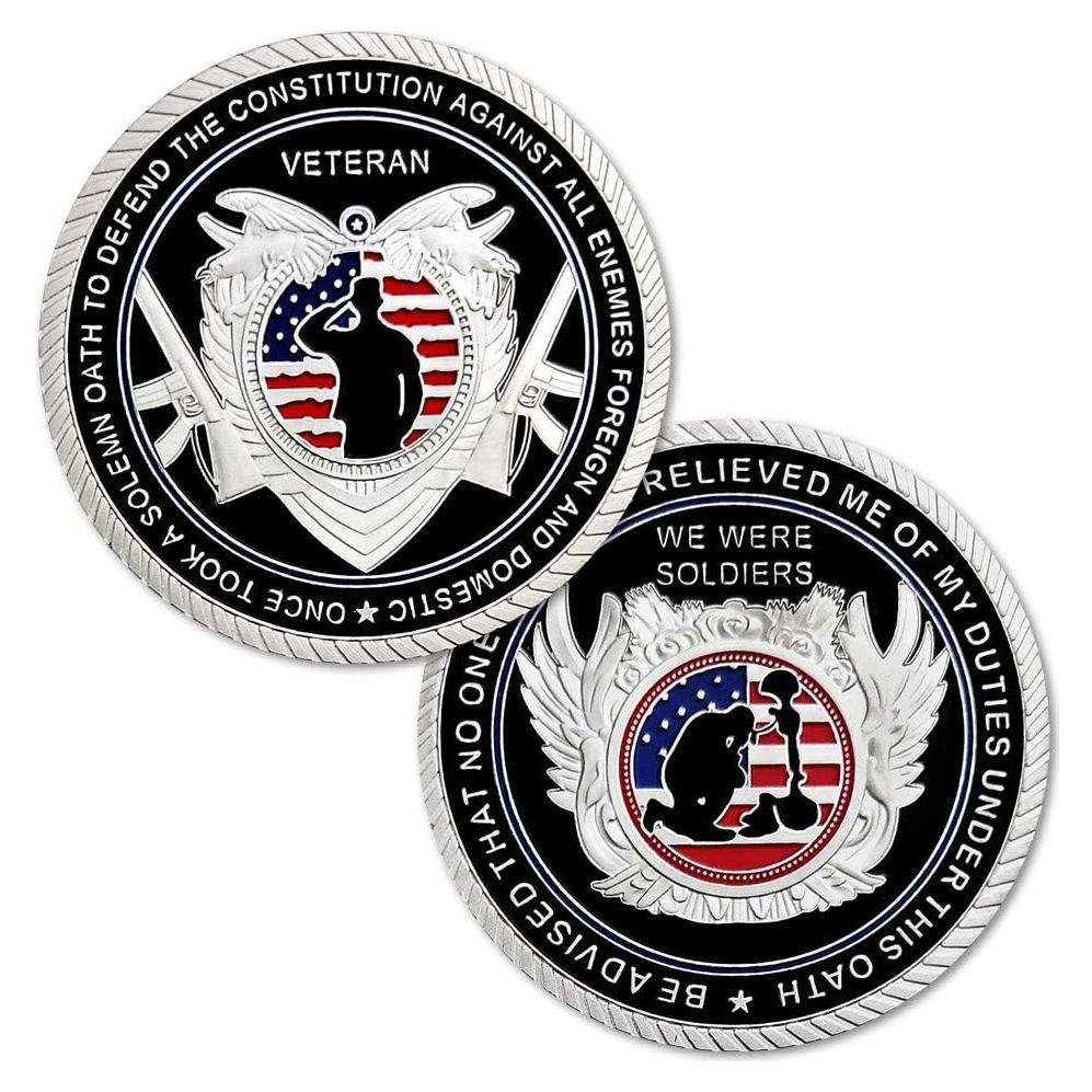 Moneda Conmemorativa Veterano Militar E-Coin 3.99 cm Plata