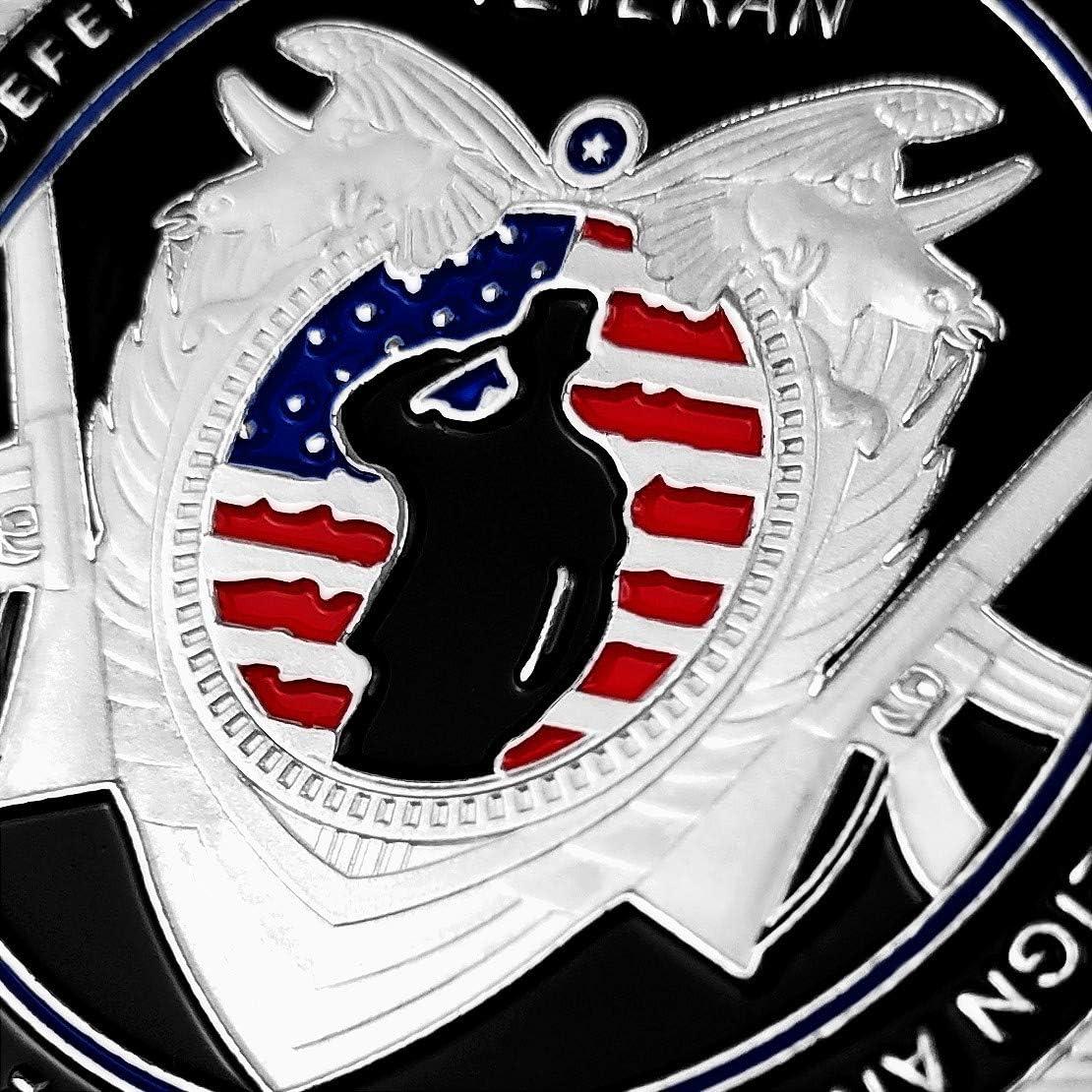 Moneda Conmemorativa Veterano Militar E-Coin 3.99 cm Plata