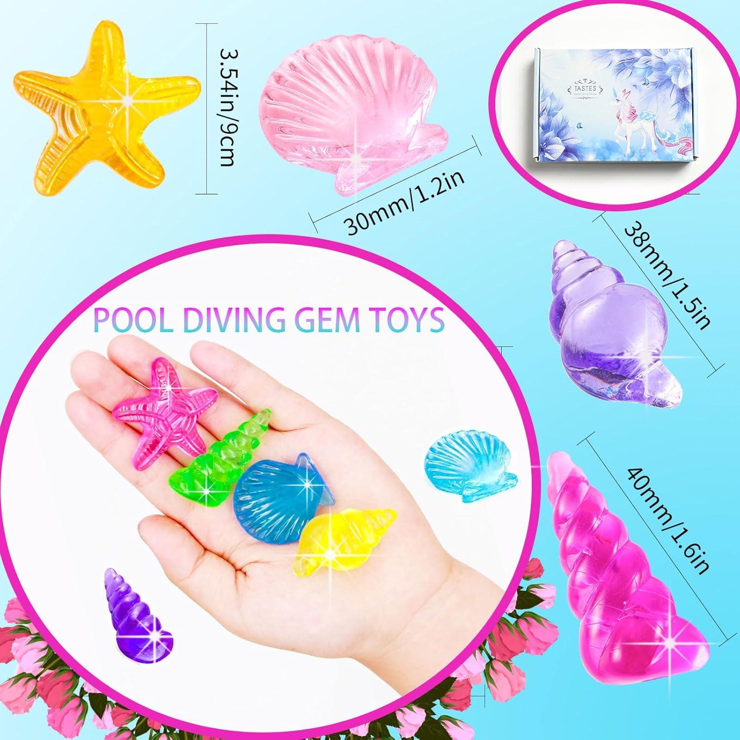 Juguetes de buceo para piscina NANHONGGUOJIMAOYI - 38 gemas acrílicas