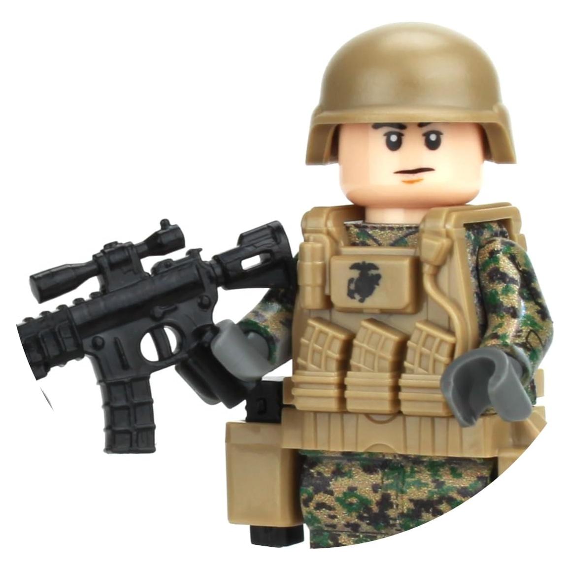 Minifigura Personalizada Cuerpo de Marines Woodland MARPAT 10.3 cm