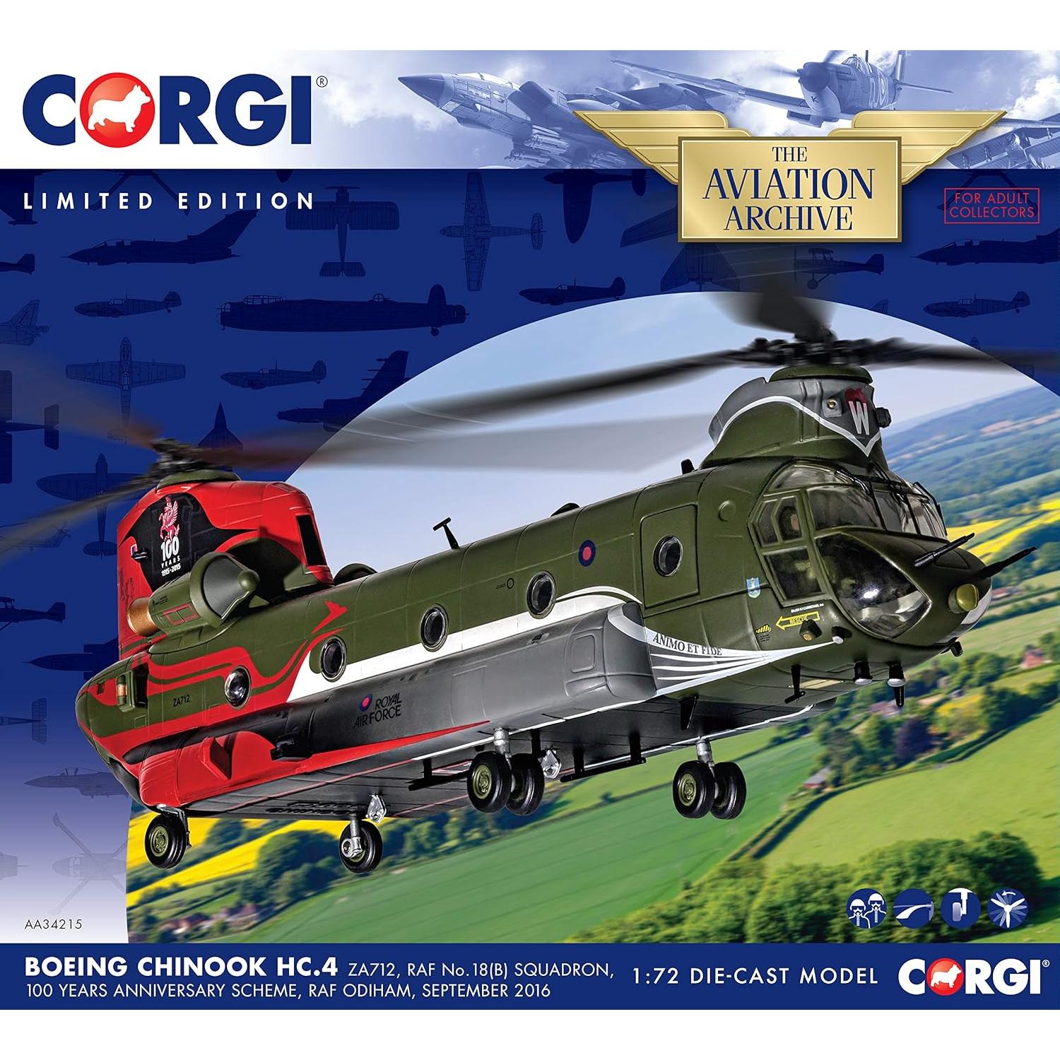 Modelo Helicóptero Militar Corgi Boeing Chinook 1:72 AA34215