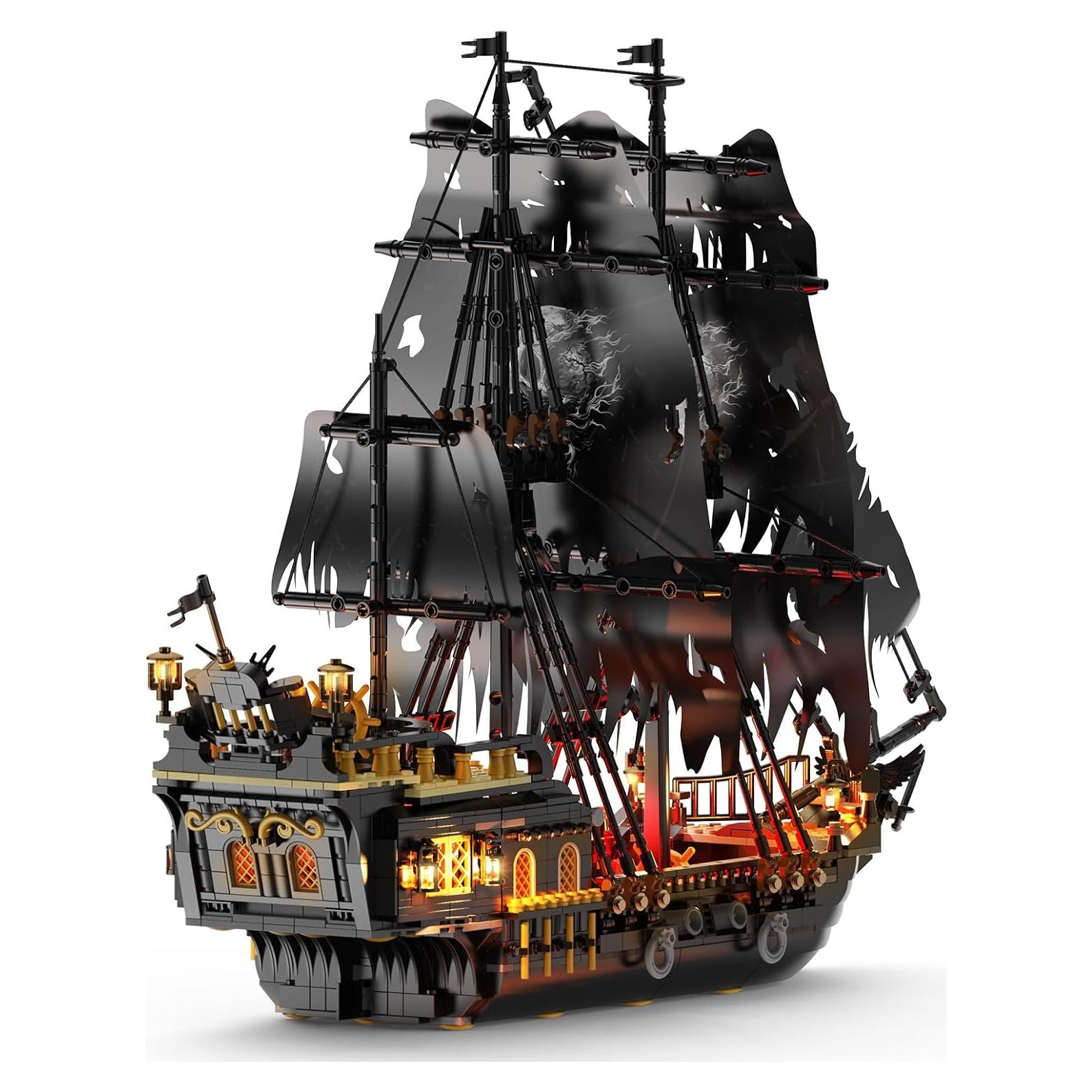 Juego de Construcción Barco Pirata Brihappen 1713 Piezas