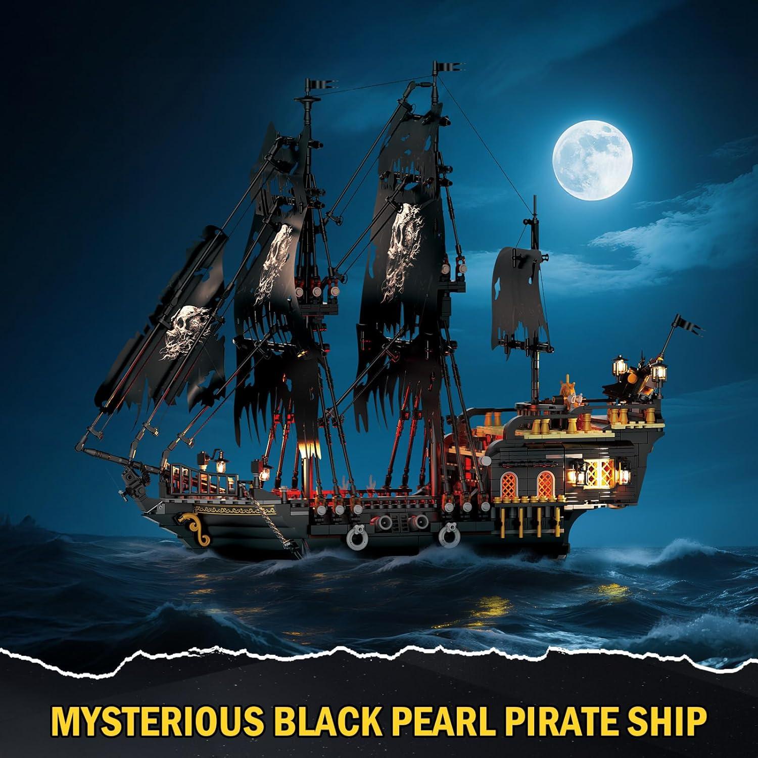 Juego de Construcción Barco Pirata Brihappen 1713 Piezas