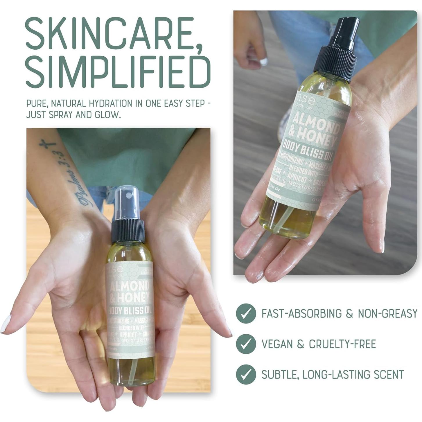 Aceite Corporal Hidratante en Spray Rinse Almendra y Miel 118ml