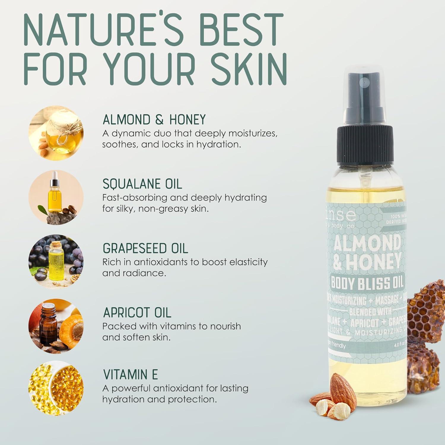 Aceite Corporal Hidratante en Spray Rinse Almendra y Miel 118ml