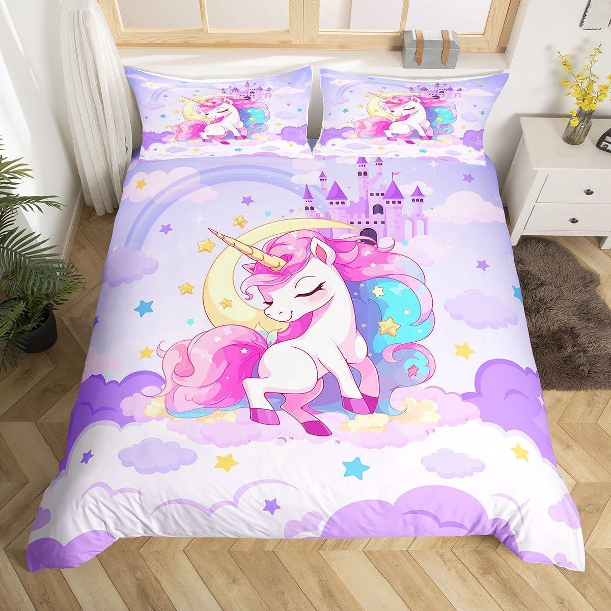 Juego de Ropa de Cama Unicornio Castle Fairy Queen