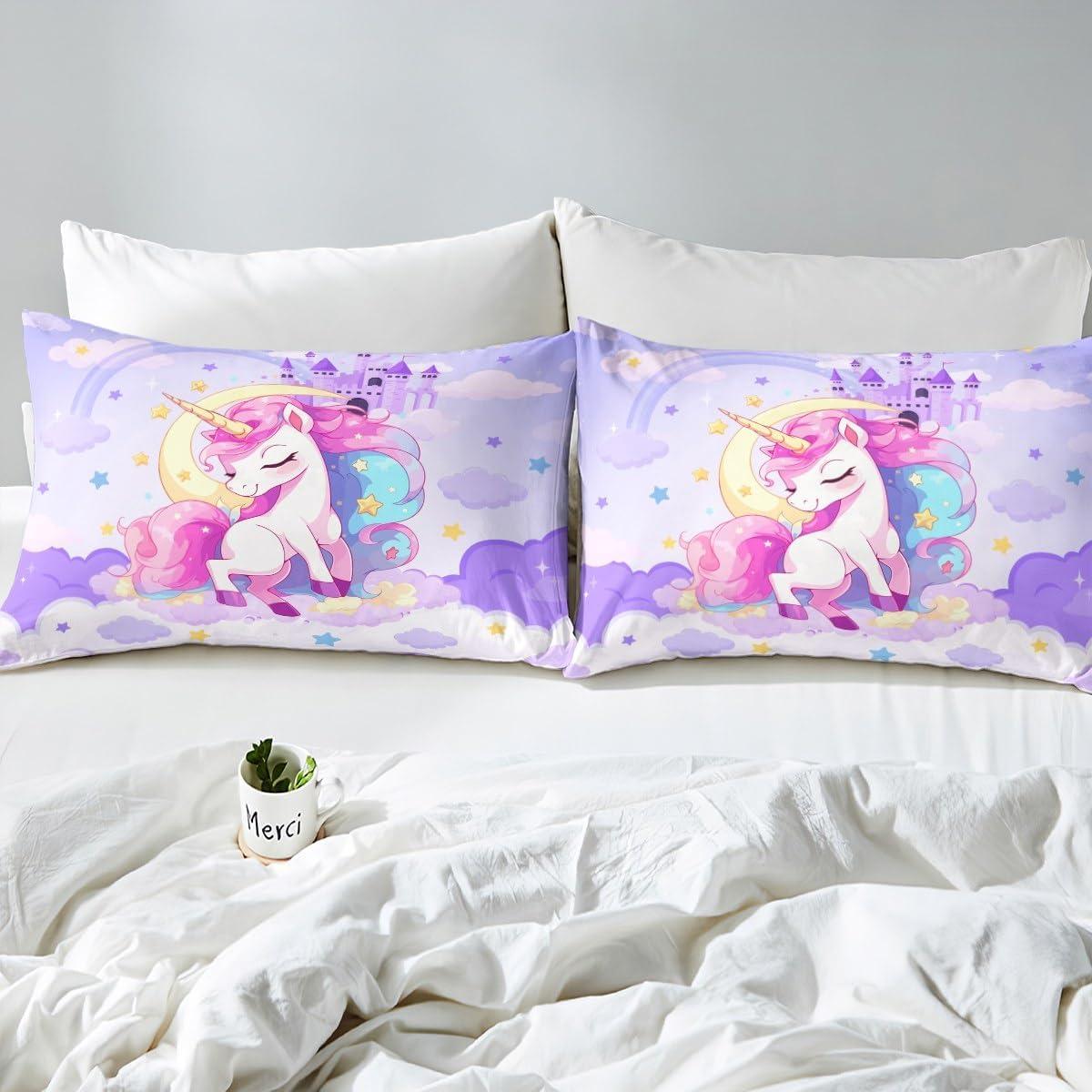 Juego de Ropa de Cama Unicornio Castle Fairy Queen