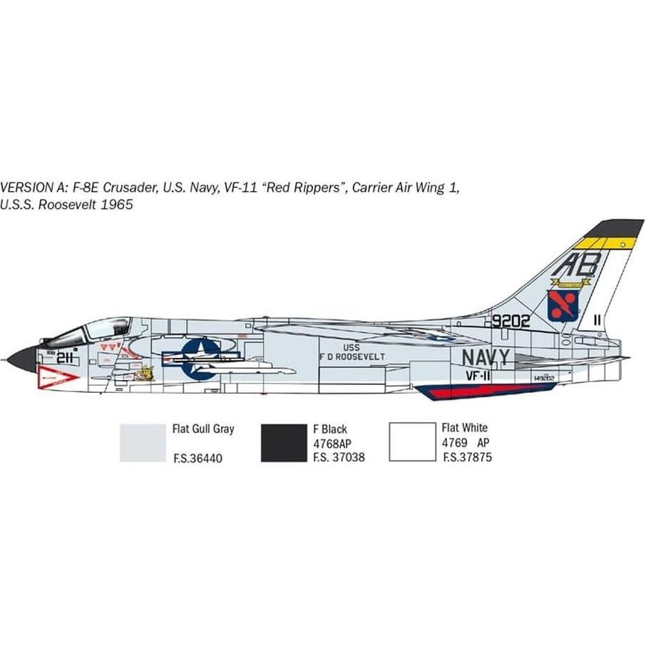 Kit de Modelo Italeri Vought F-8E Crusader 1:72 Detallado