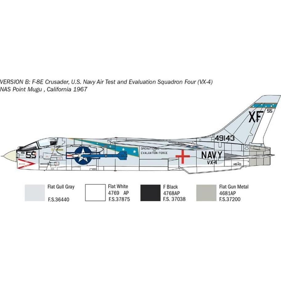 Kit de Modelo Italeri Vought F-8E Crusader 1:72 Detallado