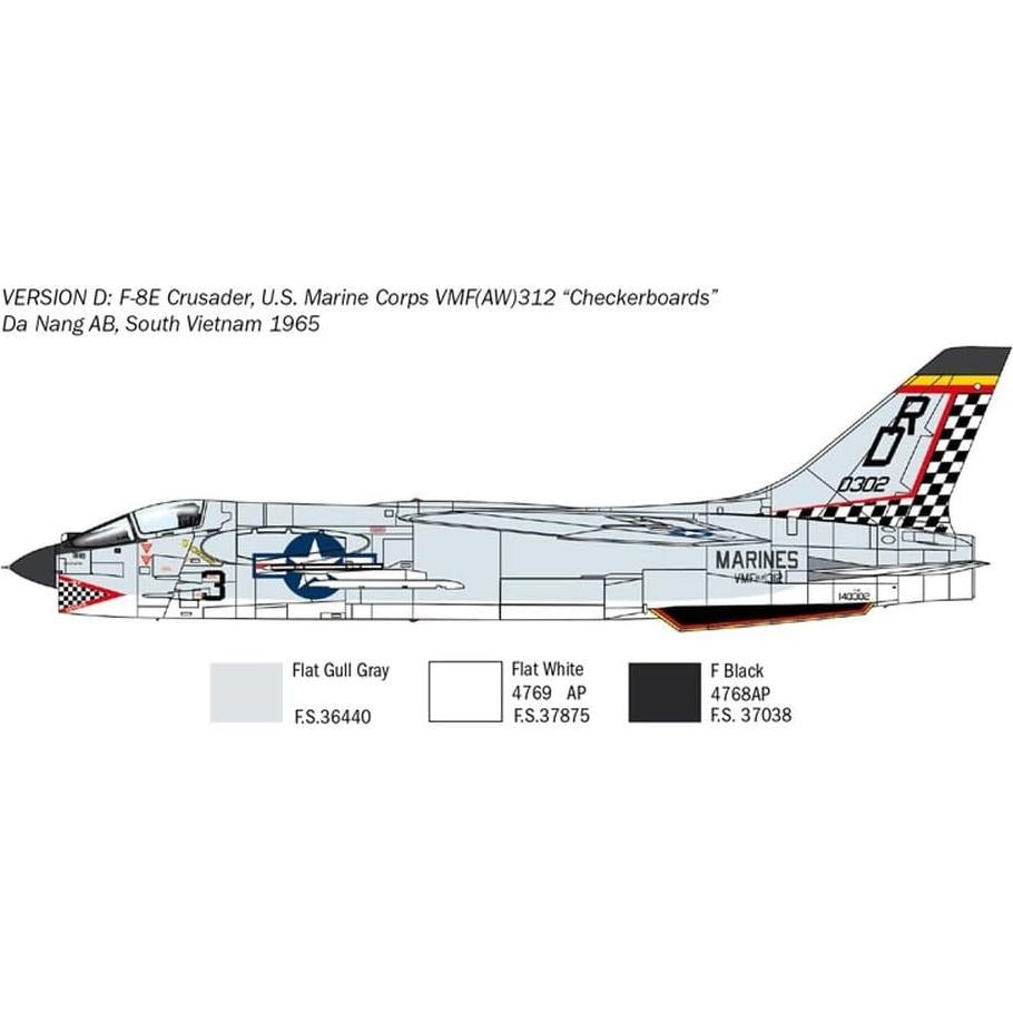 Kit de Modelo Italeri Vought F-8E Crusader 1:72 Detallado