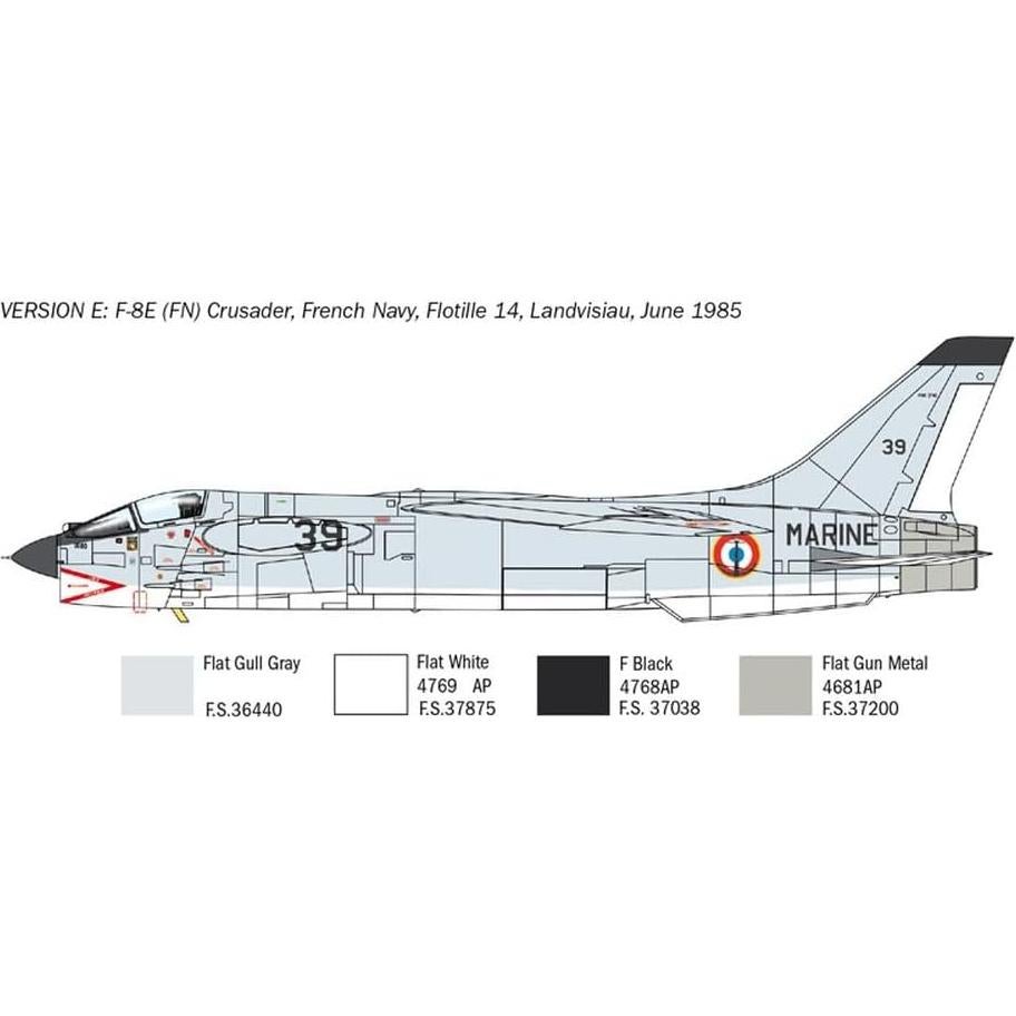 Kit de Modelo Italeri Vought F-8E Crusader 1:72 Detallado