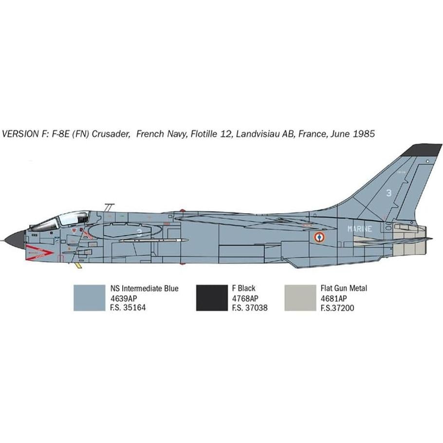 Kit de Modelo Italeri Vought F-8E Crusader 1:72 Detallado