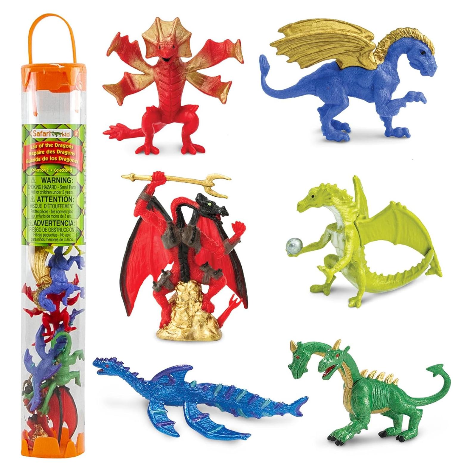 Figuras de Dragón Lair Of The Dragons Safari Ltd - 6 Piezas