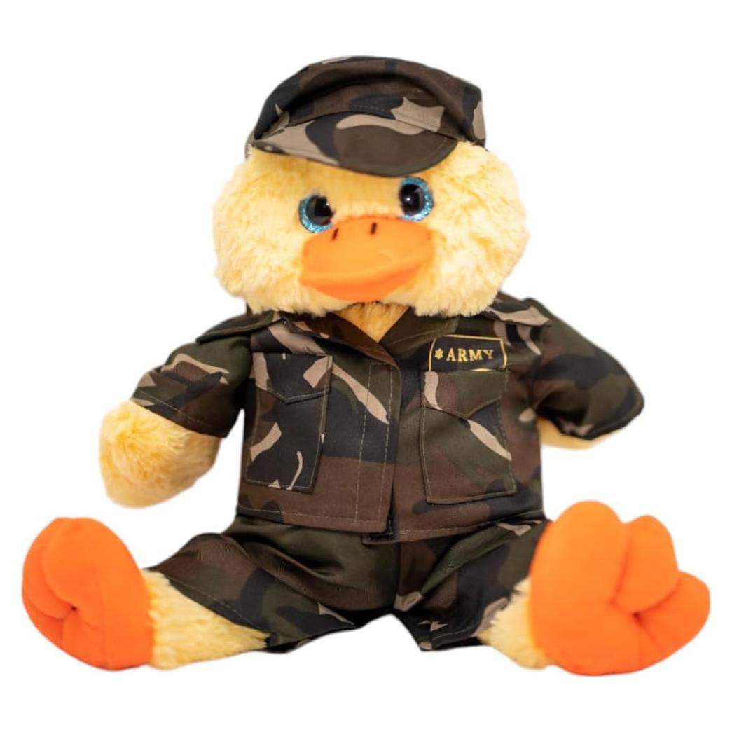 Conjunto Militar Verde para Peluches 35-46 cm con Gorra