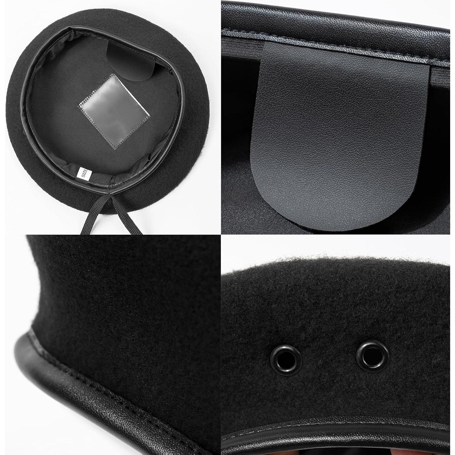 Boina Militar Gajaous para Hombre y Mujer - 100% Lana Ajustable