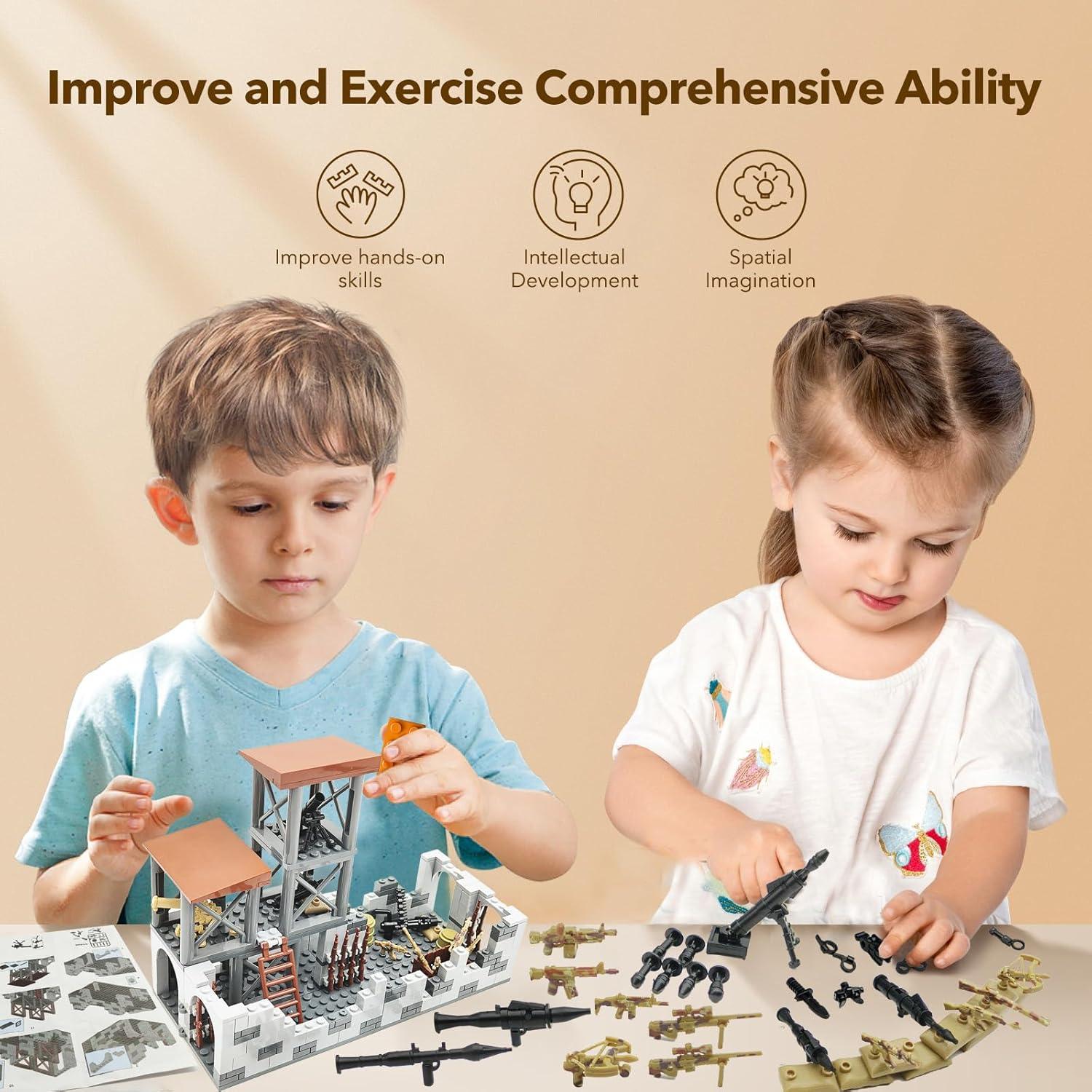 Conjunto de Bloques de Construcción Militar Sendhjurf 15.7cm