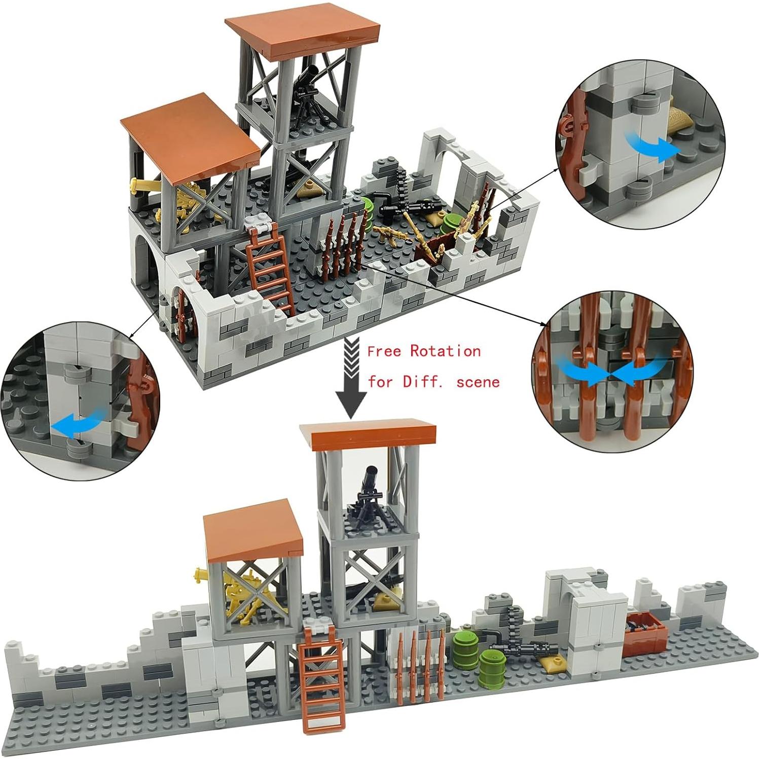 Conjunto de Bloques de Construcción Militar Sendhjurf 15.7cm