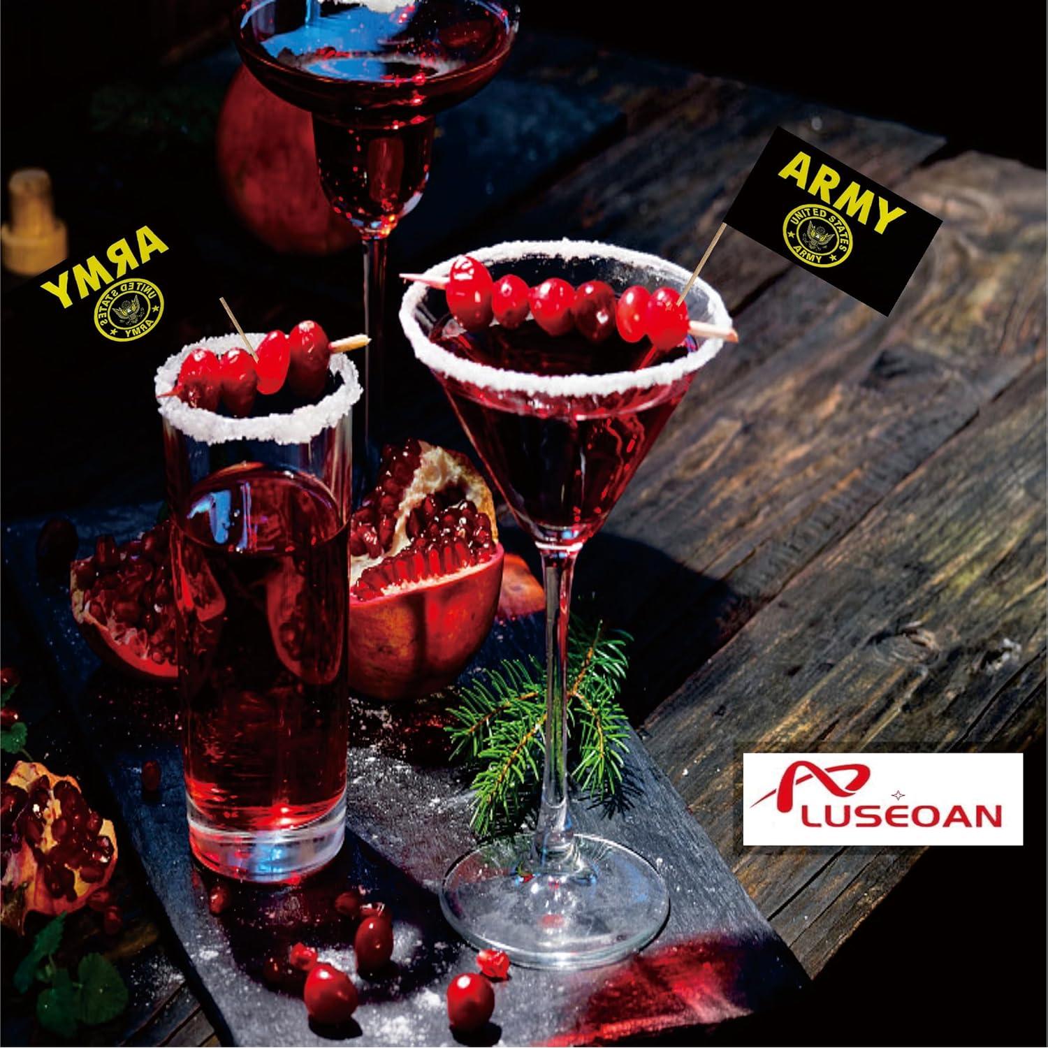 Banderas de Palillo de Diente LUSEOAN 100 Unidades Decorativas