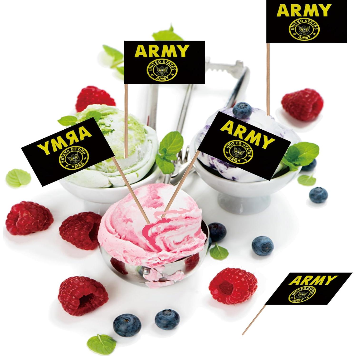 Banderas de Palillo de Diente LUSEOAN 100 Unidades Decorativas