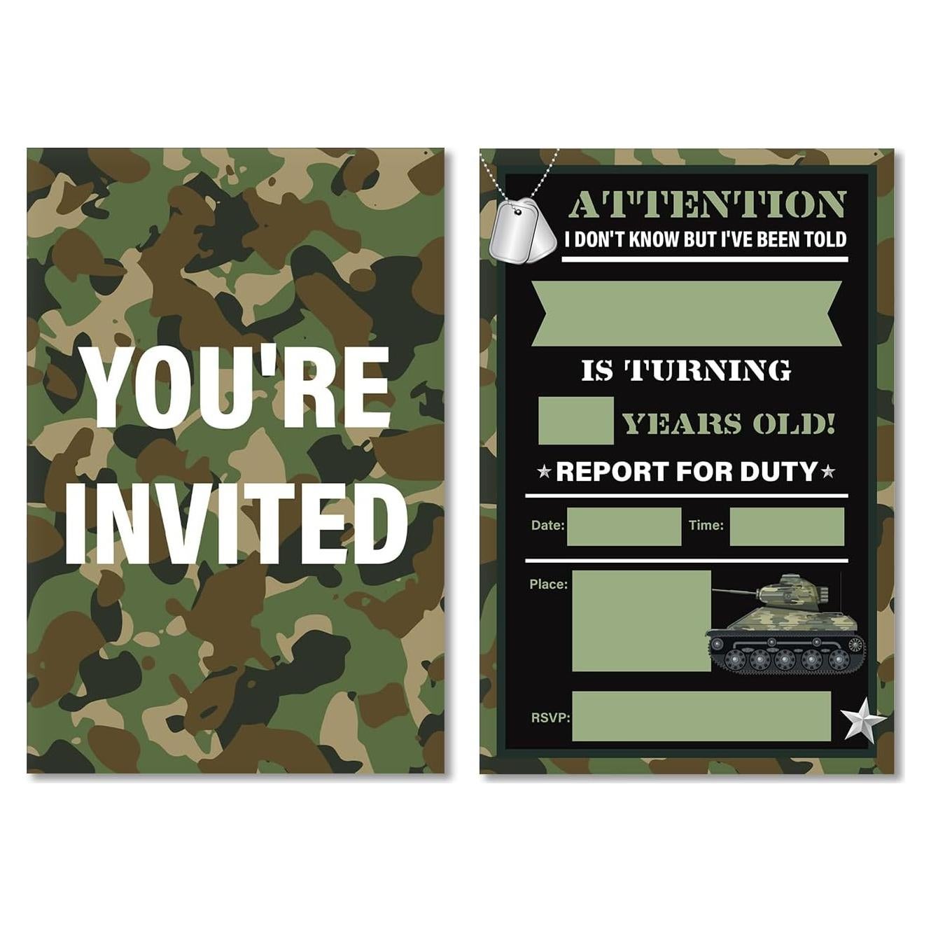 Invitaciones de Cumpleaños Soiceu 20 Unidades con Sobres