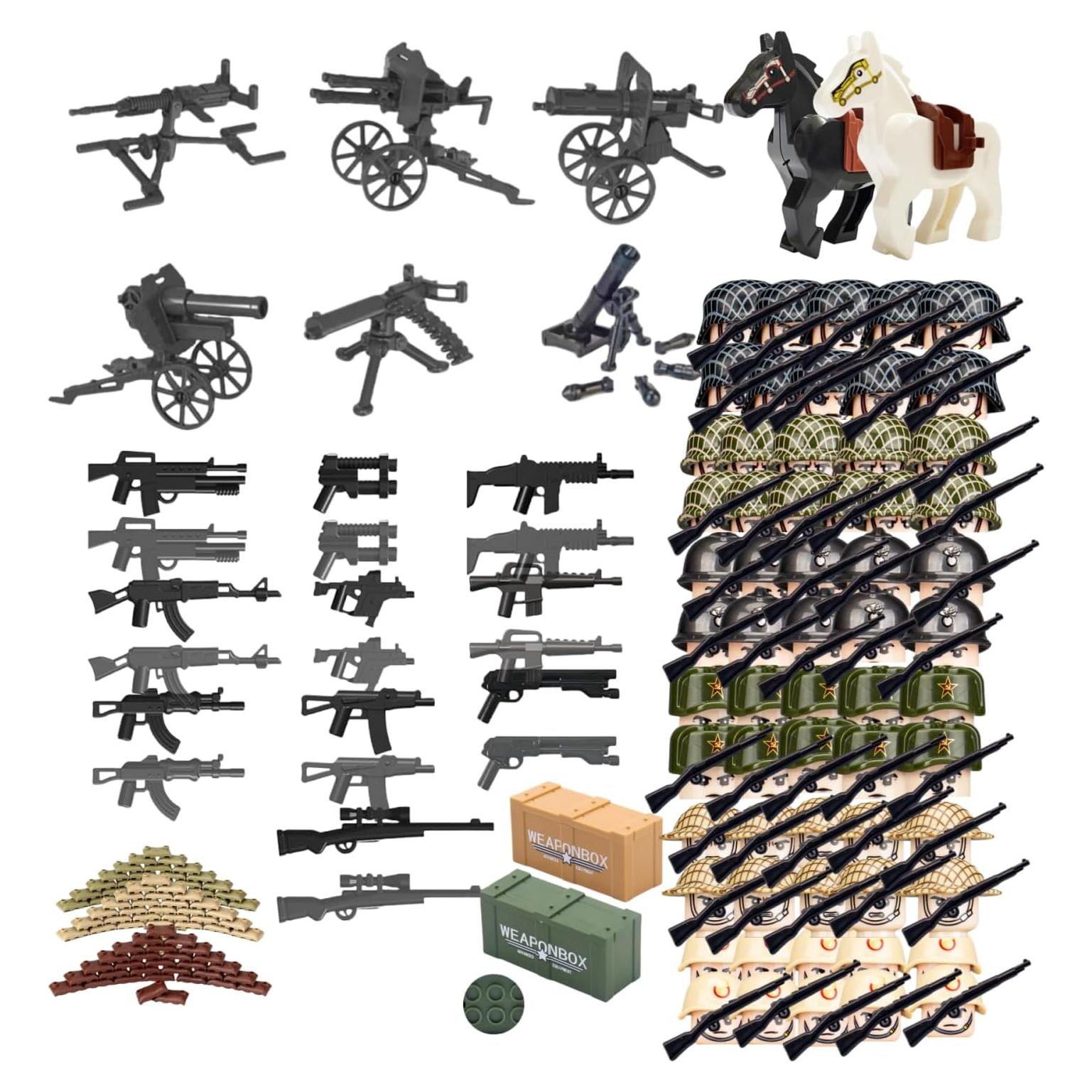 Set de Minifiguras Militares XAPUNK Segunda Guerra Mundial 172 Pcs