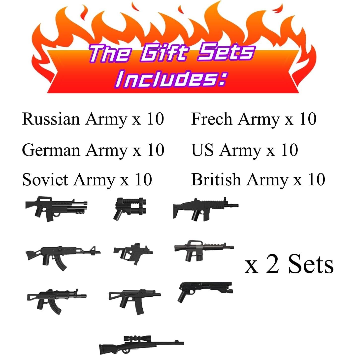 Set de Minifiguras Militares XAPUNK Segunda Guerra Mundial 172 Pcs