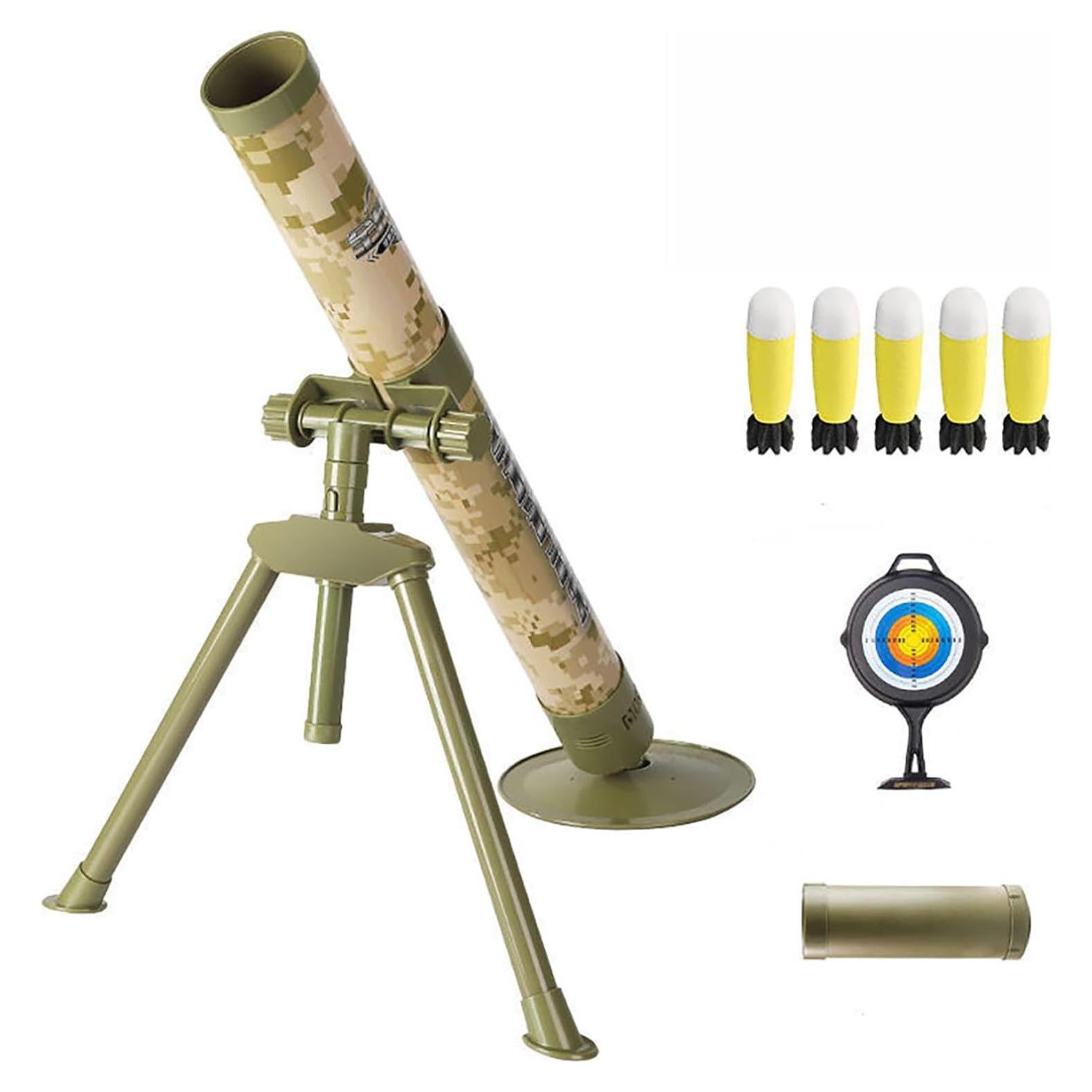 Juego de Lanzador de Mortero ZZPXMY con 5 Cohetes de Espuma