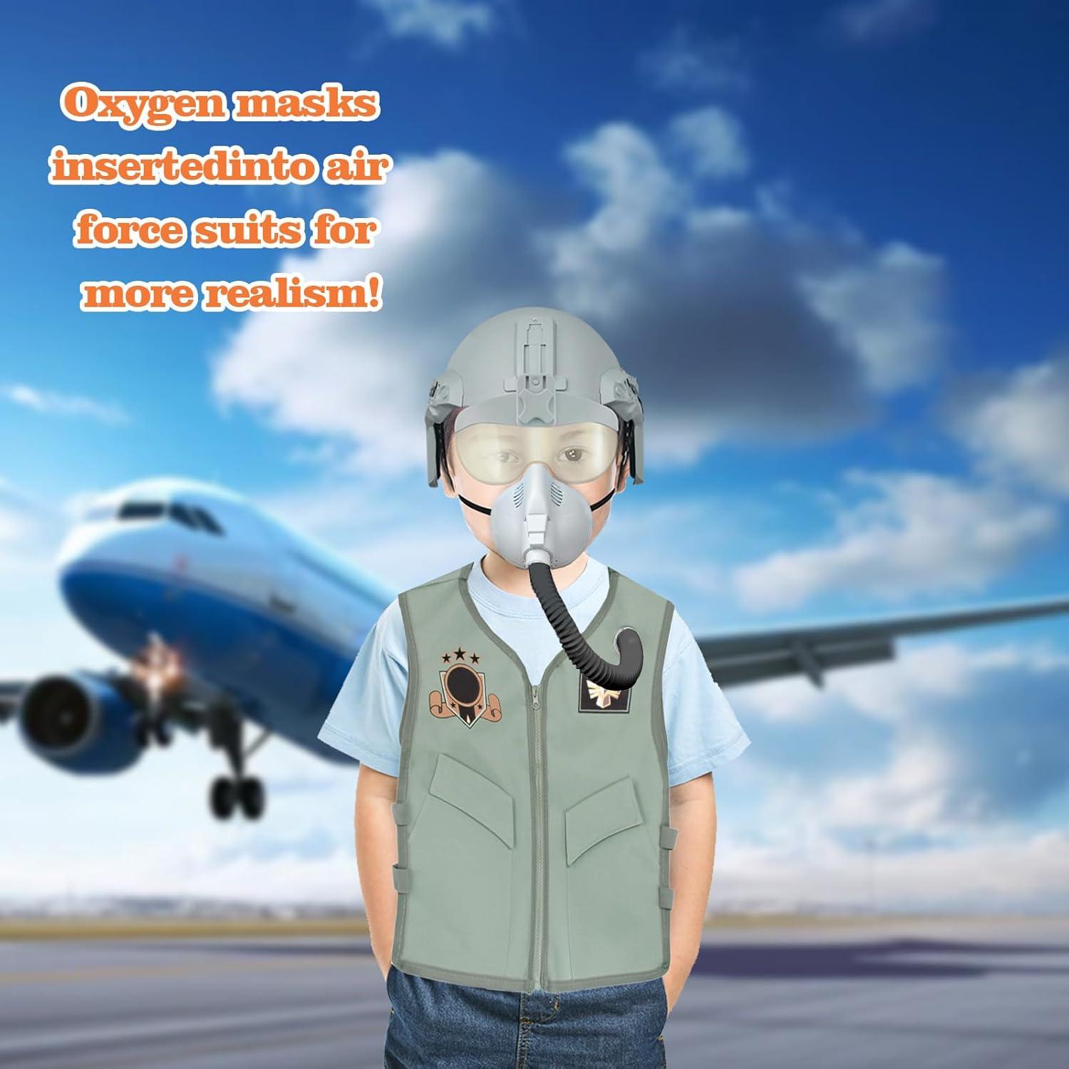 Disfraz de Piloto de Caza RedCrab para Niños 10 Piezas