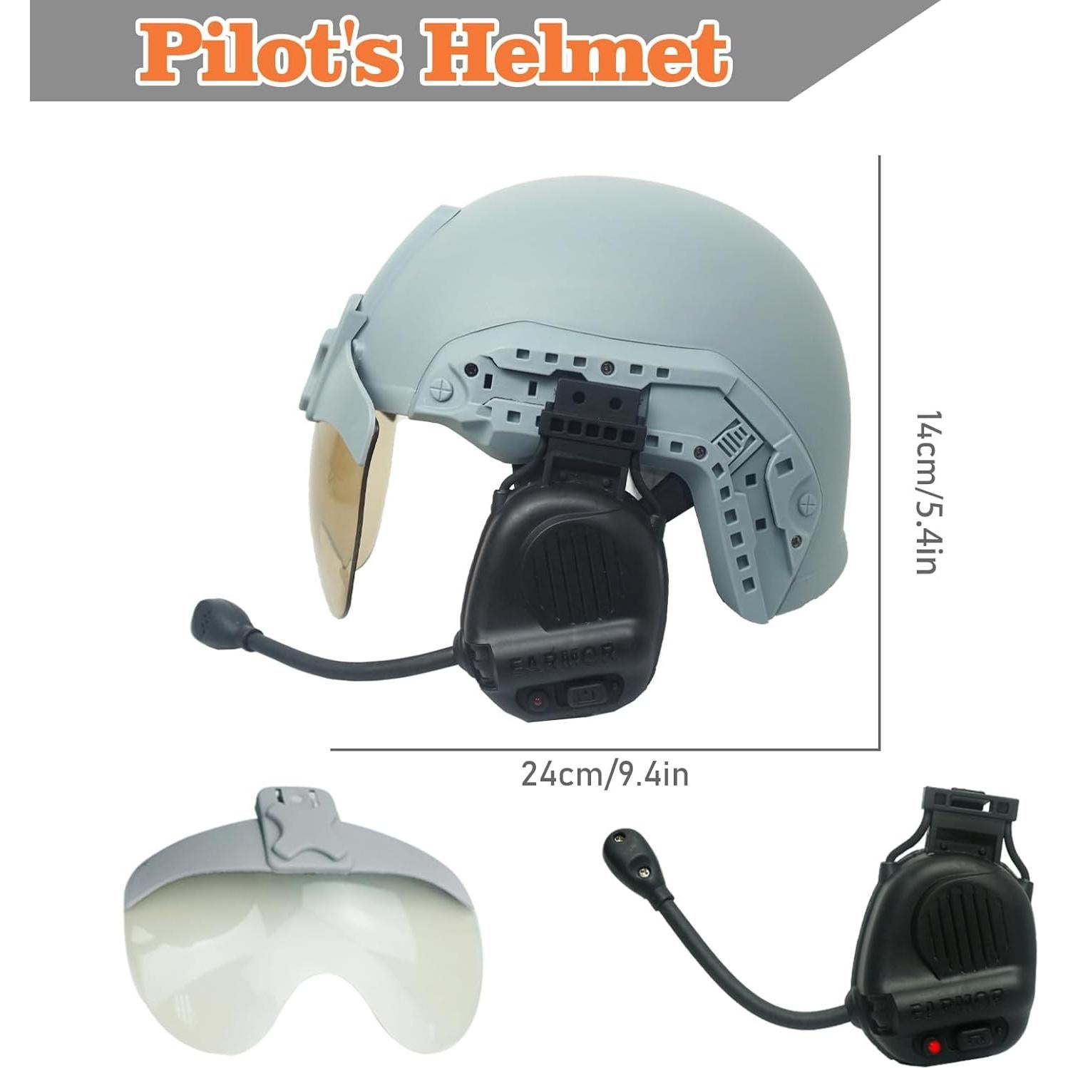 Disfraz de Piloto de Caza RedCrab para Niños 10 Piezas