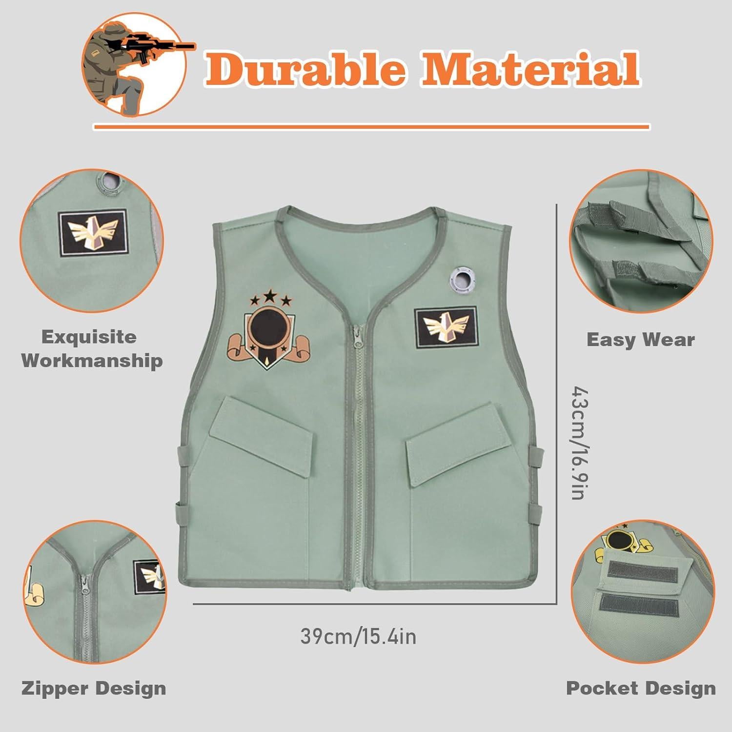 Disfraz de Piloto de Caza RedCrab para Niños 10 Piezas