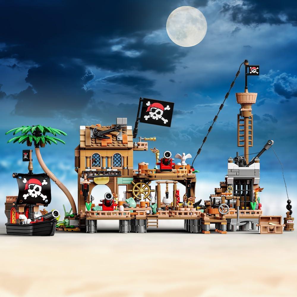 Conjunto de Construcción RiceBlock Ciudad Pirata 868 Piezas