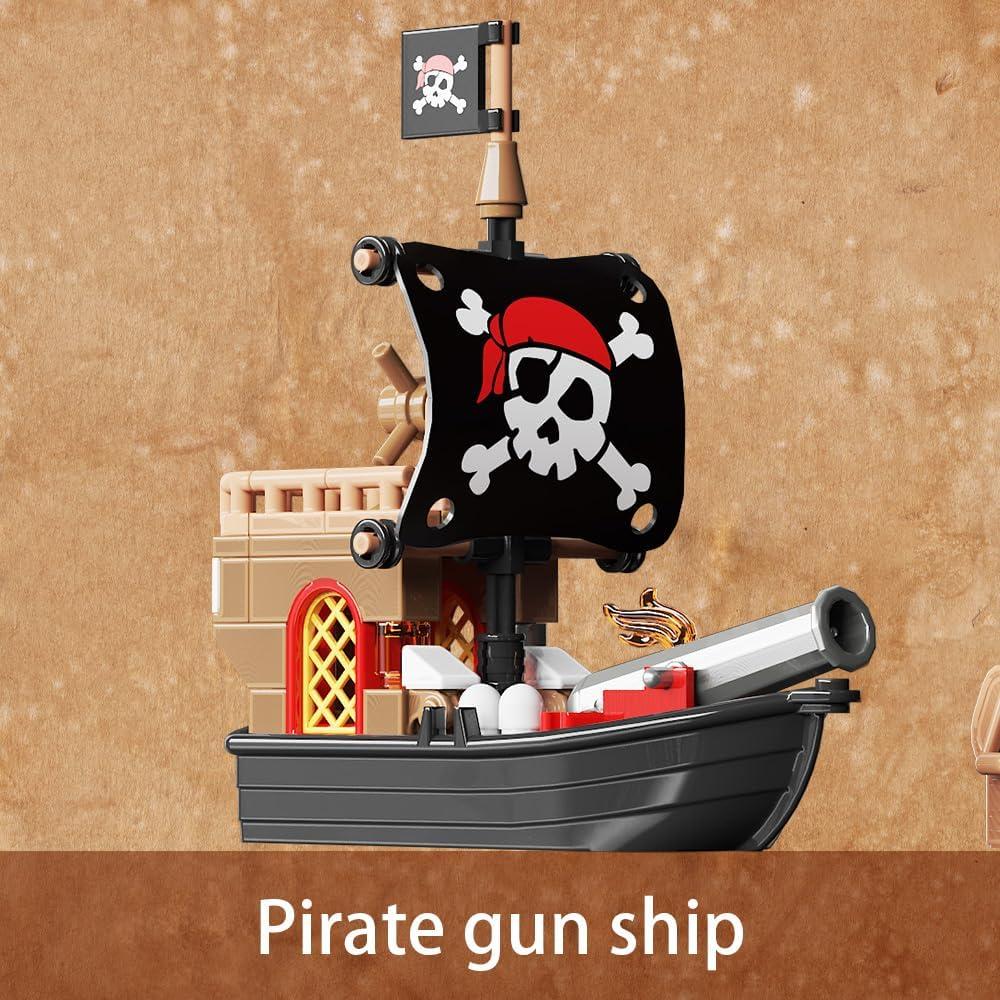 Conjunto de Construcción RiceBlock Ciudad Pirata 868 Piezas