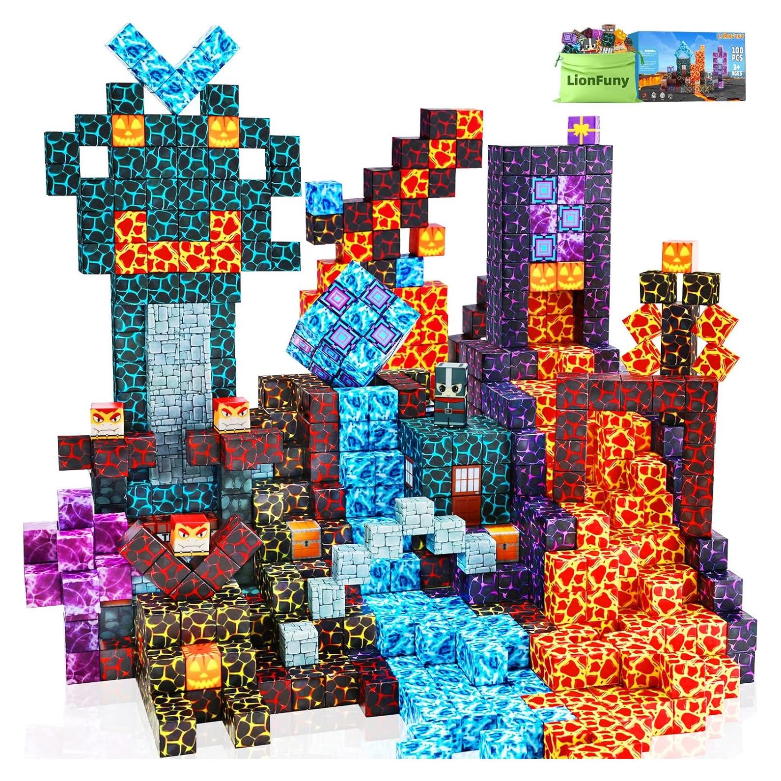 Bloques Magnéticos LionFuny 100PCS Juguetes Educativos STEM