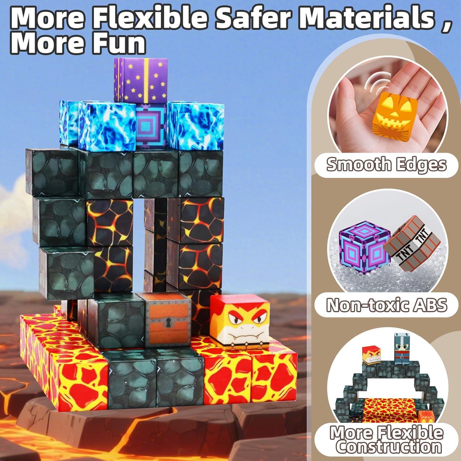 Bloques Magnéticos LionFuny 100PCS Juguetes Educativos STEM