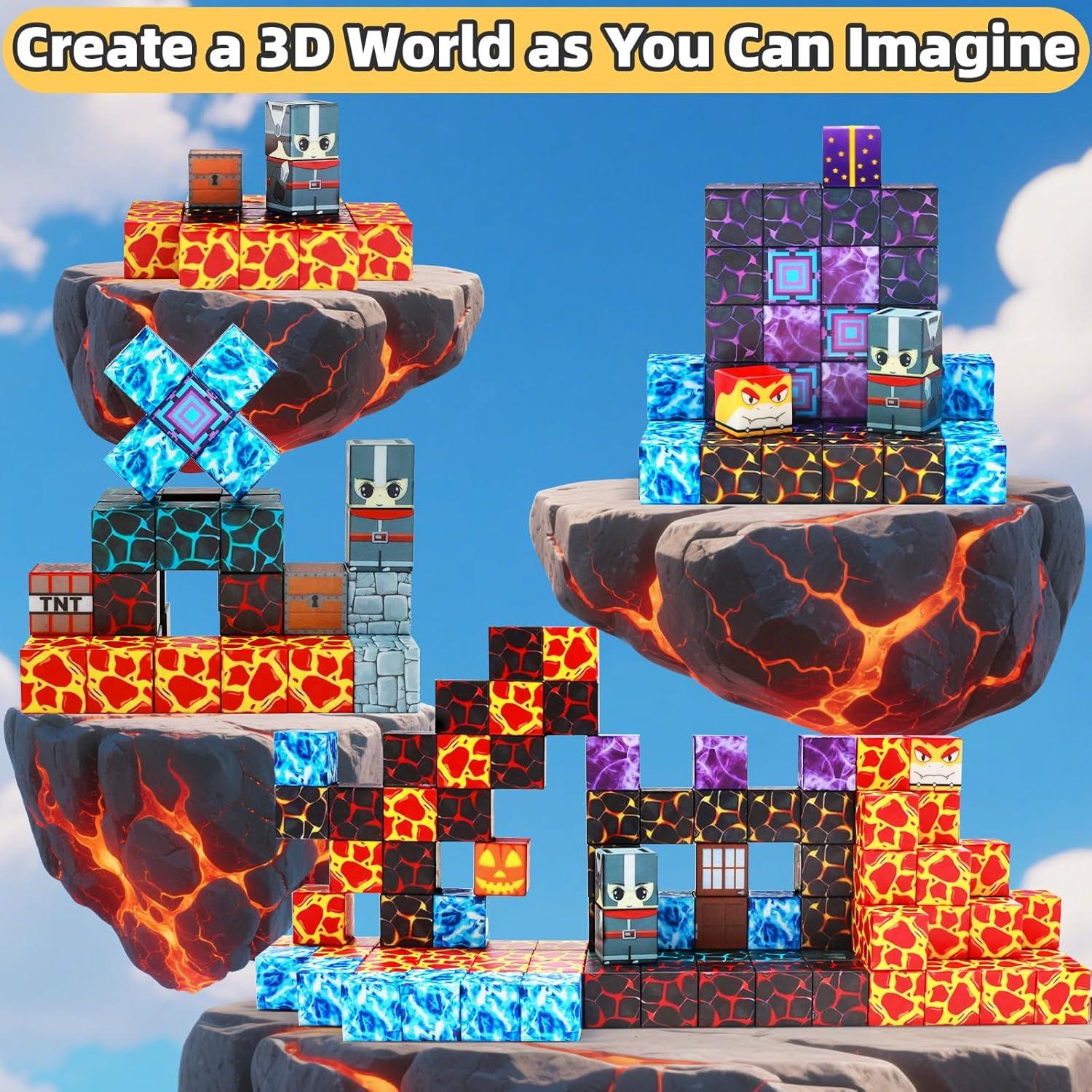 Bloques Magnéticos LionFuny 100PCS Juguetes Educativos STEM