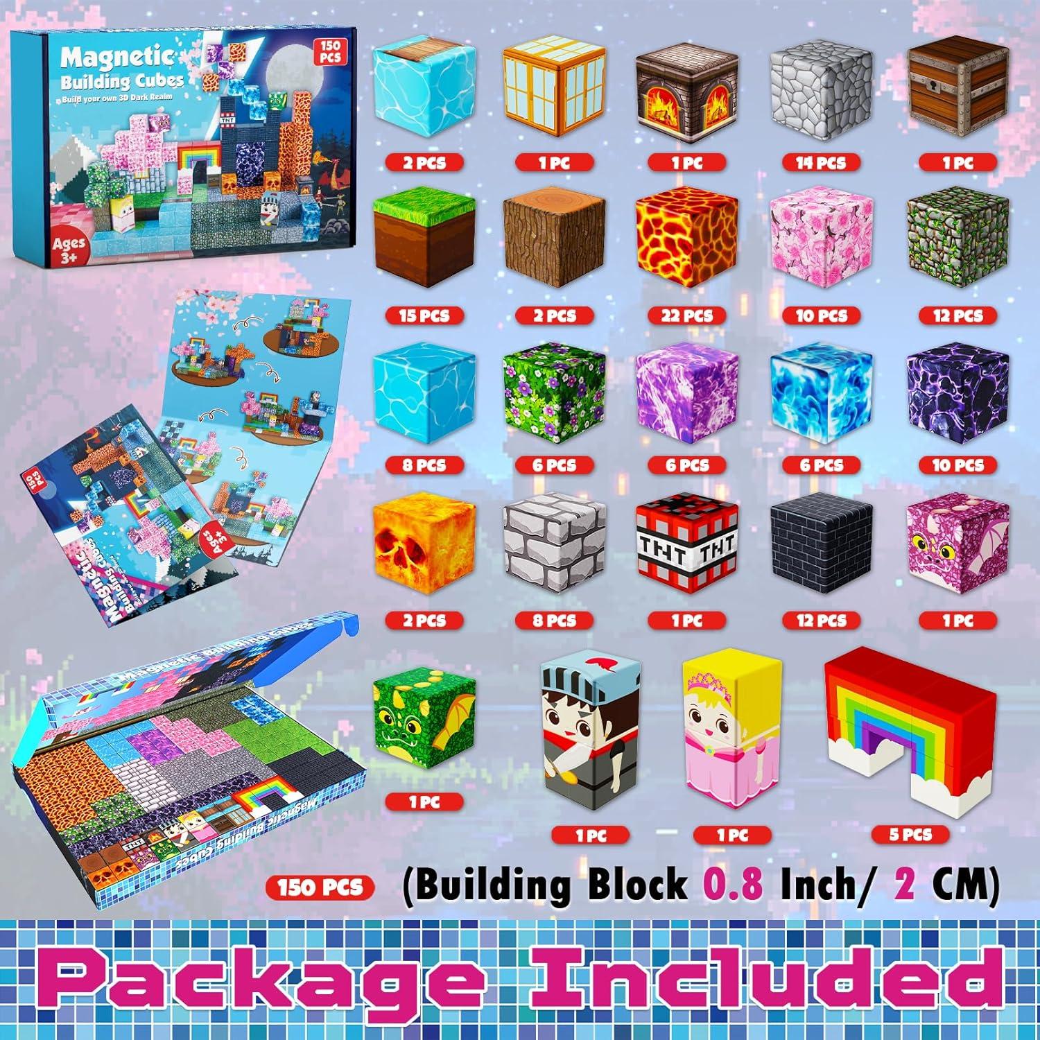 150 Bloques Magnéticos Magneverse 0.8" para Niños 3+