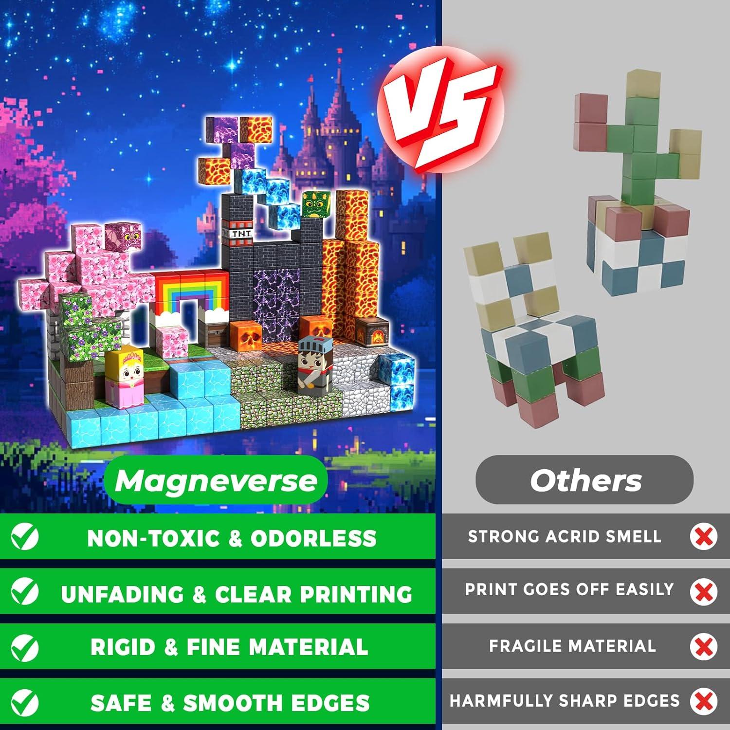 150 Bloques Magnéticos Magneverse 0.8" para Niños 3+