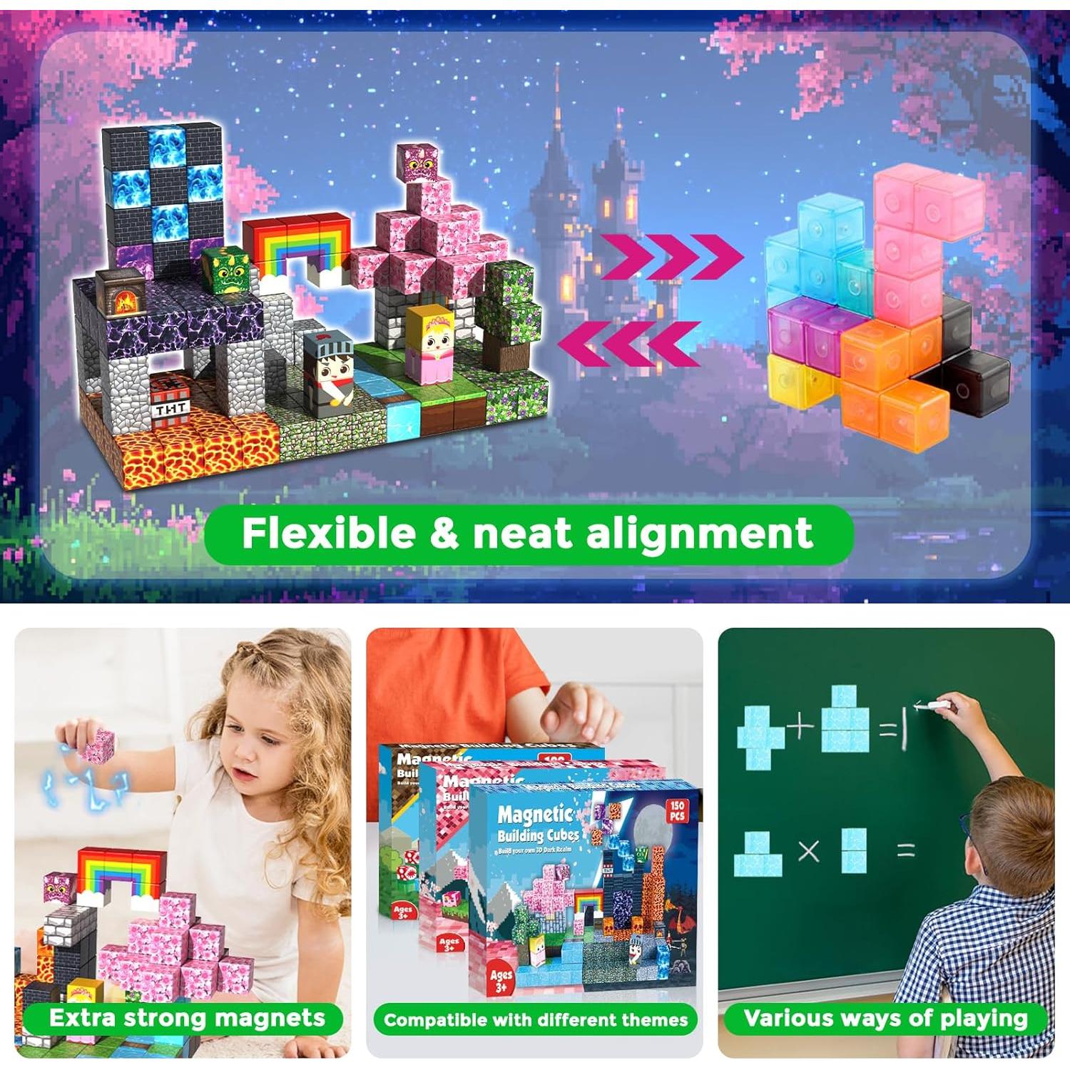 150 Bloques Magnéticos Magneverse 0.8" para Niños 3+