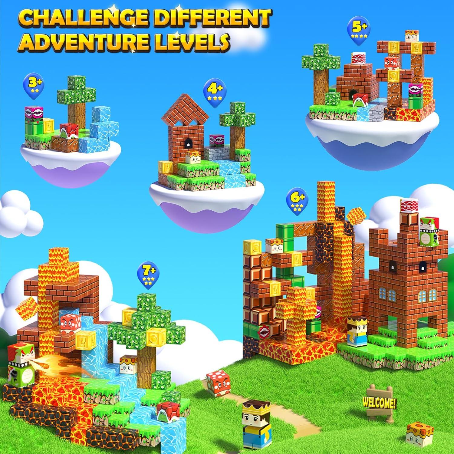 100 Bloques Magnéticos Toyvimo para Construcción Creativa 3+ Años