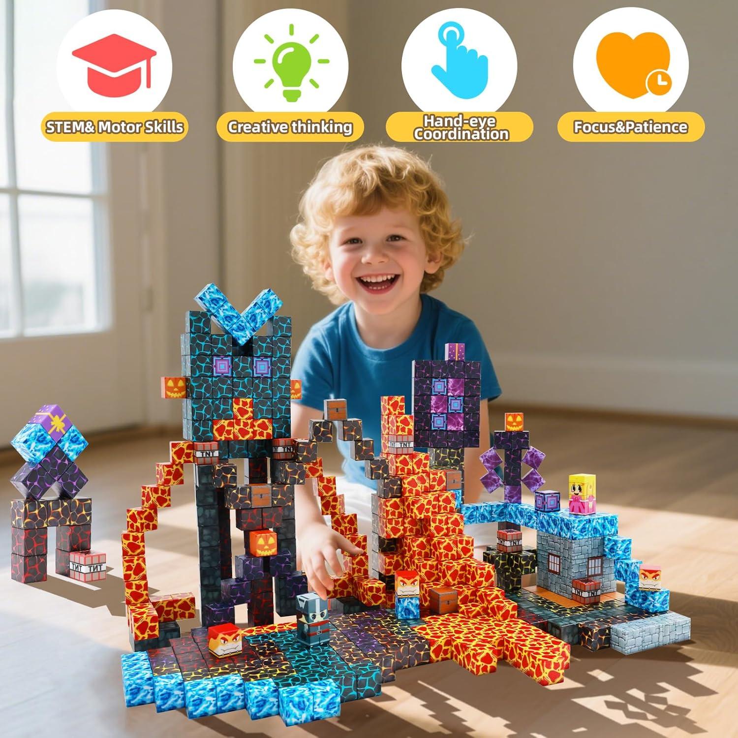 Bloques Magnéticos LionFuny 150PCS Juguetes Educativos STEM