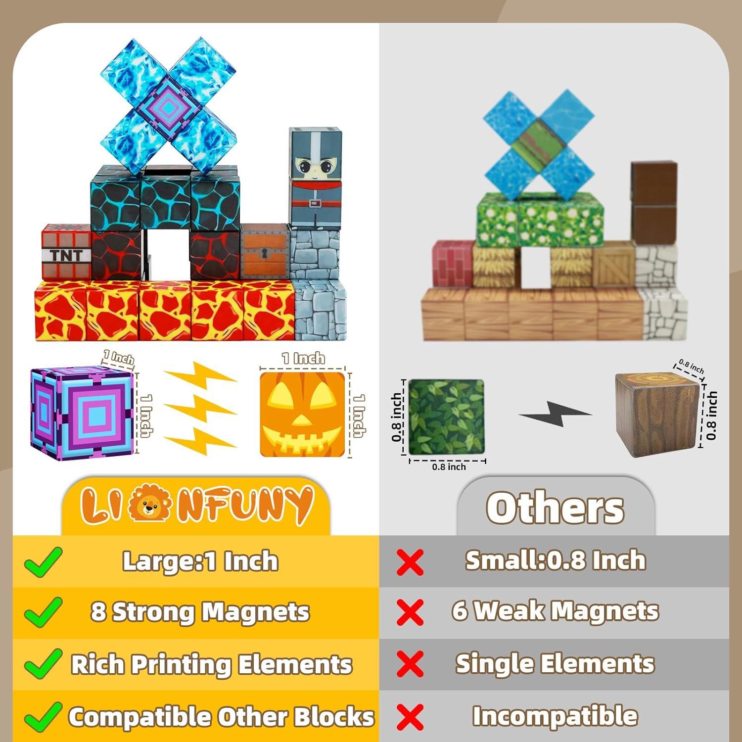 Bloques Magnéticos LionFuny 150PCS Juguetes Educativos STEM