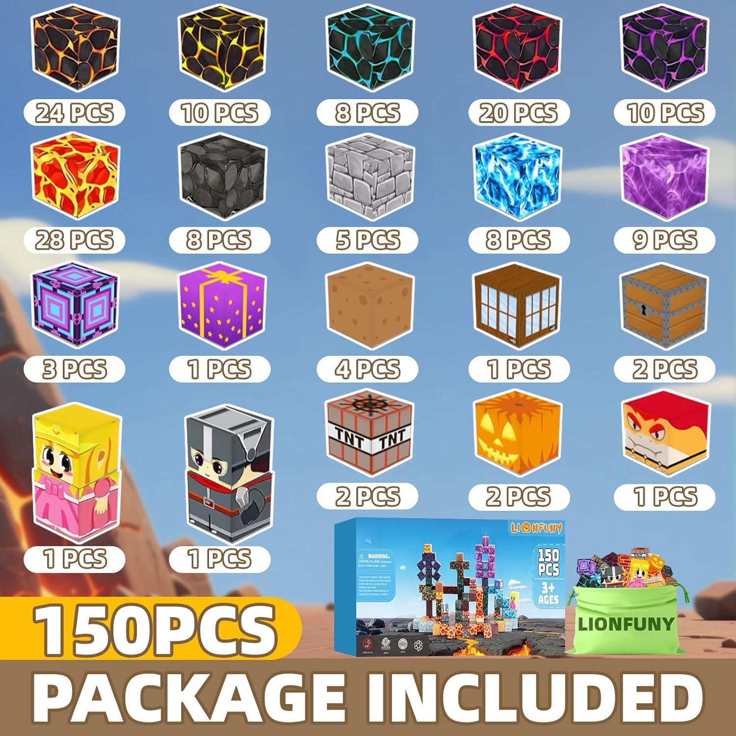 Bloques Magnéticos LionFuny 150PCS Juguetes Educativos STEM